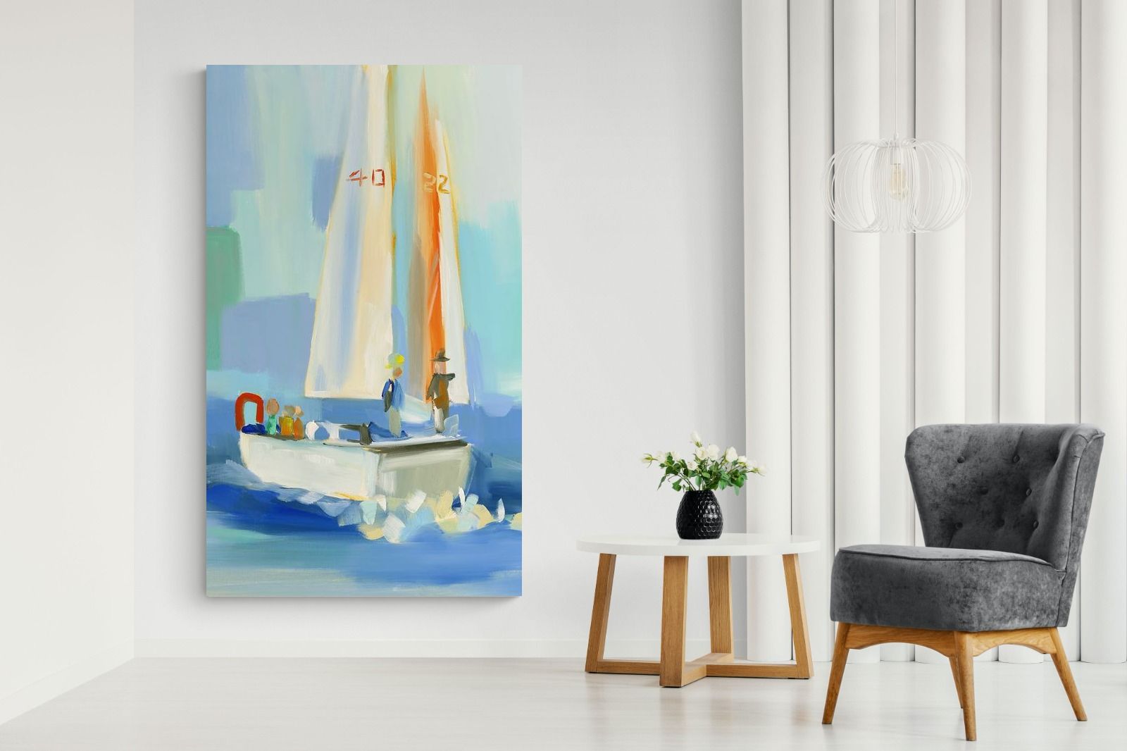 Pixalot Sailboat on the Water