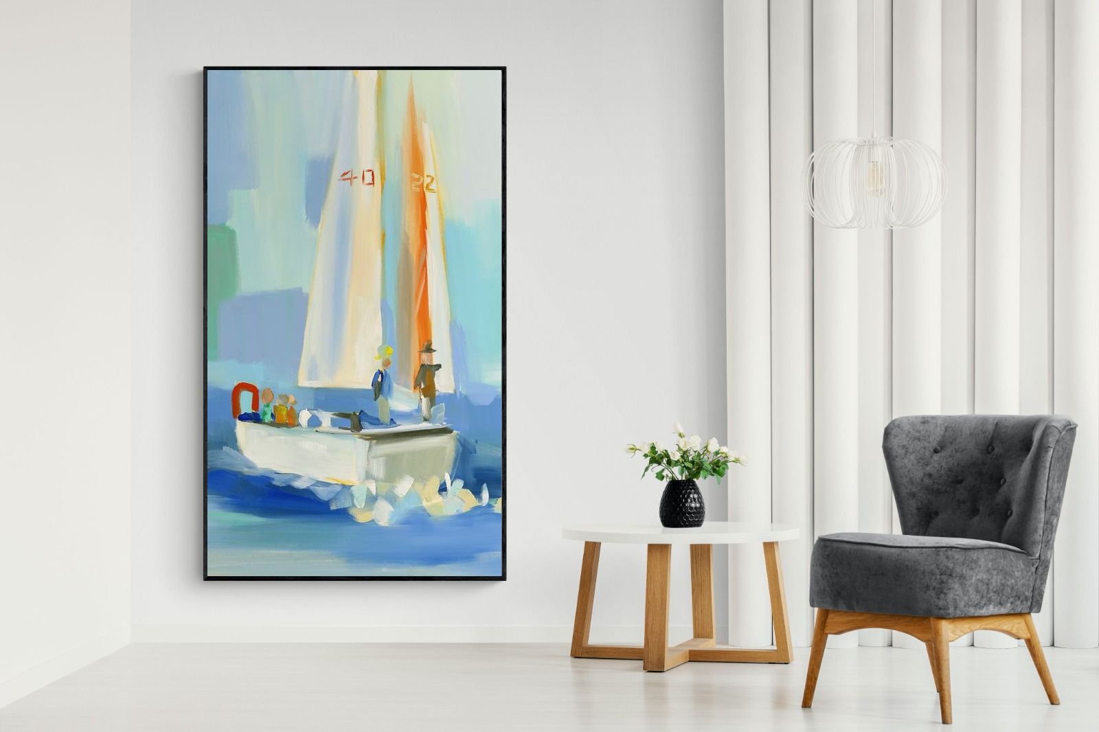 Pixalot Sailboat on the Water