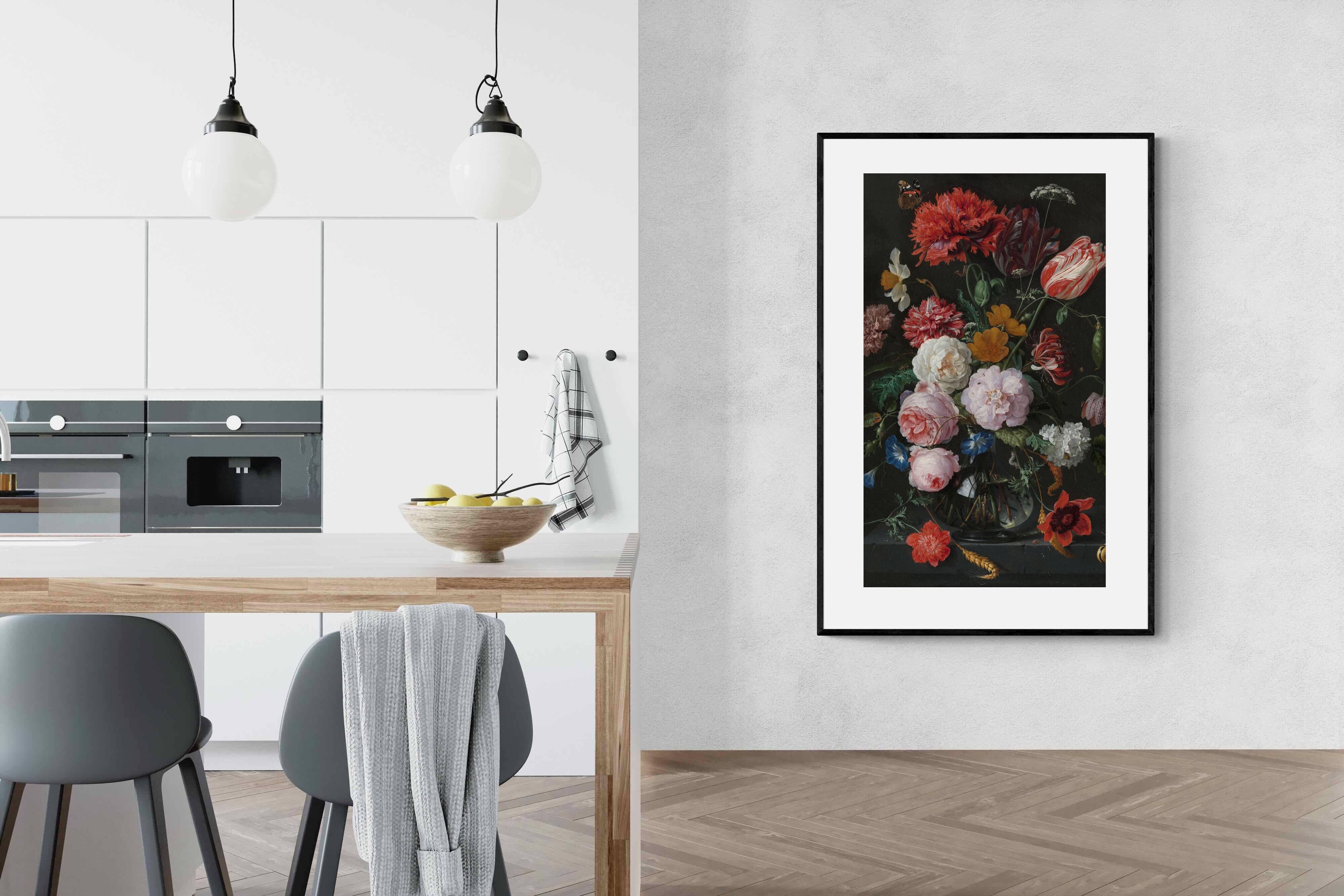 Pixalot Still Life with Flowers in a Glass Vase