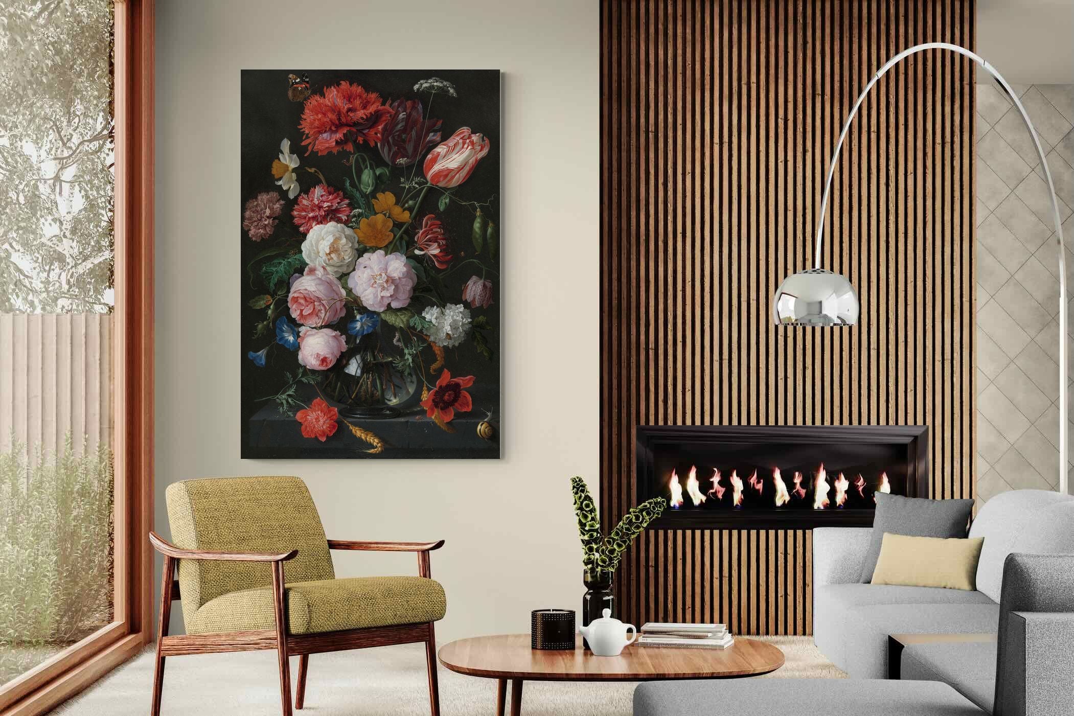 Pixalot Still Life with Flowers in a Glass Vase