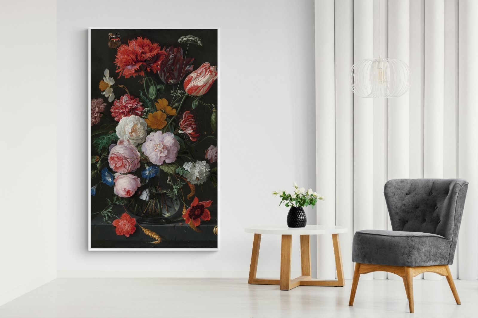 Pixalot Still Life with Flowers in a Glass Vase