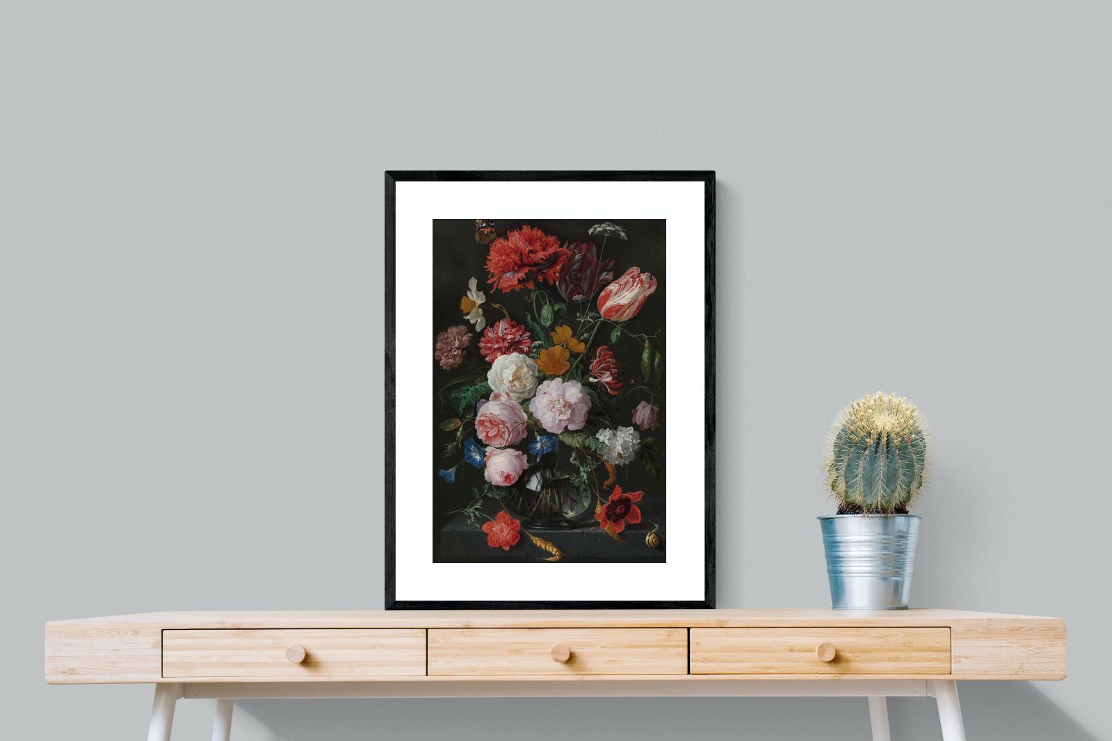 Pixalot Still Life with Flowers in a Glass Vase