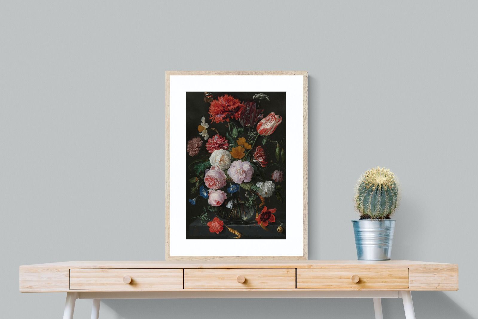 Pixalot Still Life with Flowers in a Glass Vase