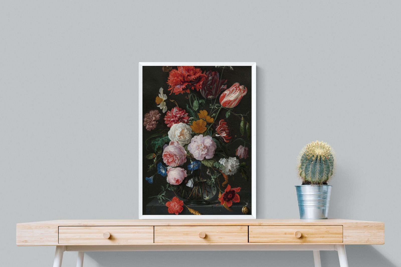 Pixalot Still Life with Flowers in a Glass Vase