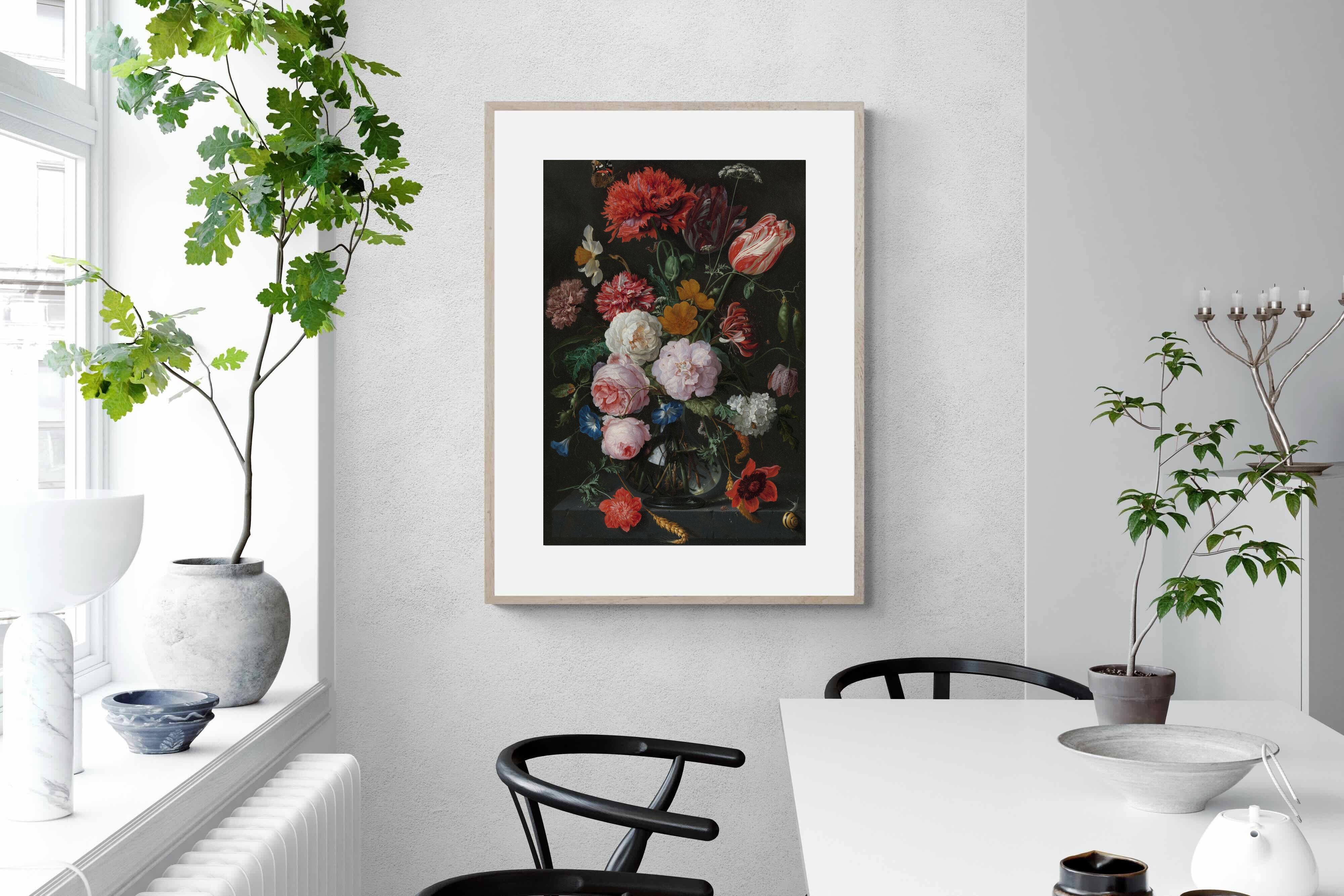 Pixalot Still Life with Flowers in a Glass Vase