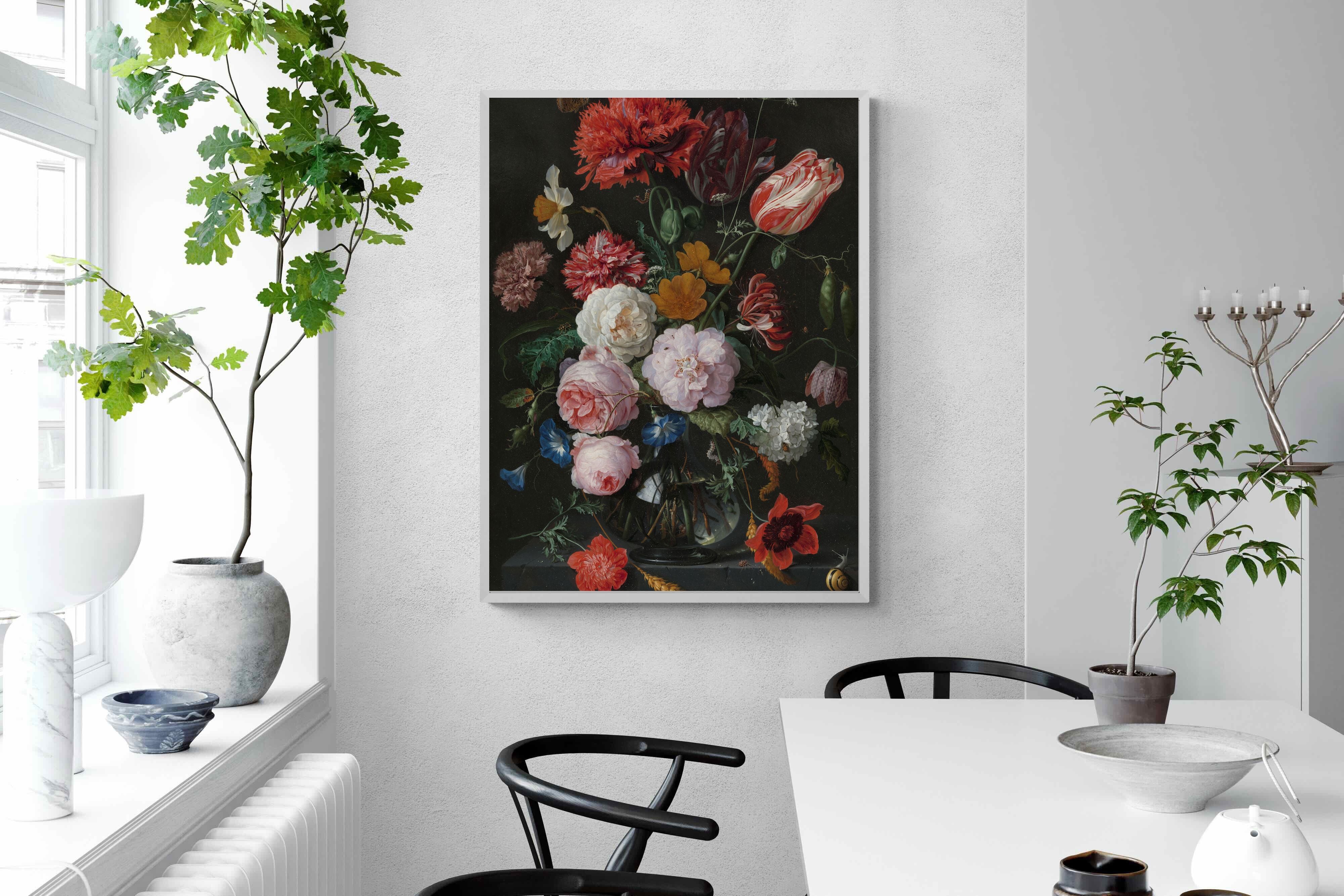 Pixalot Still Life with Flowers in a Glass Vase