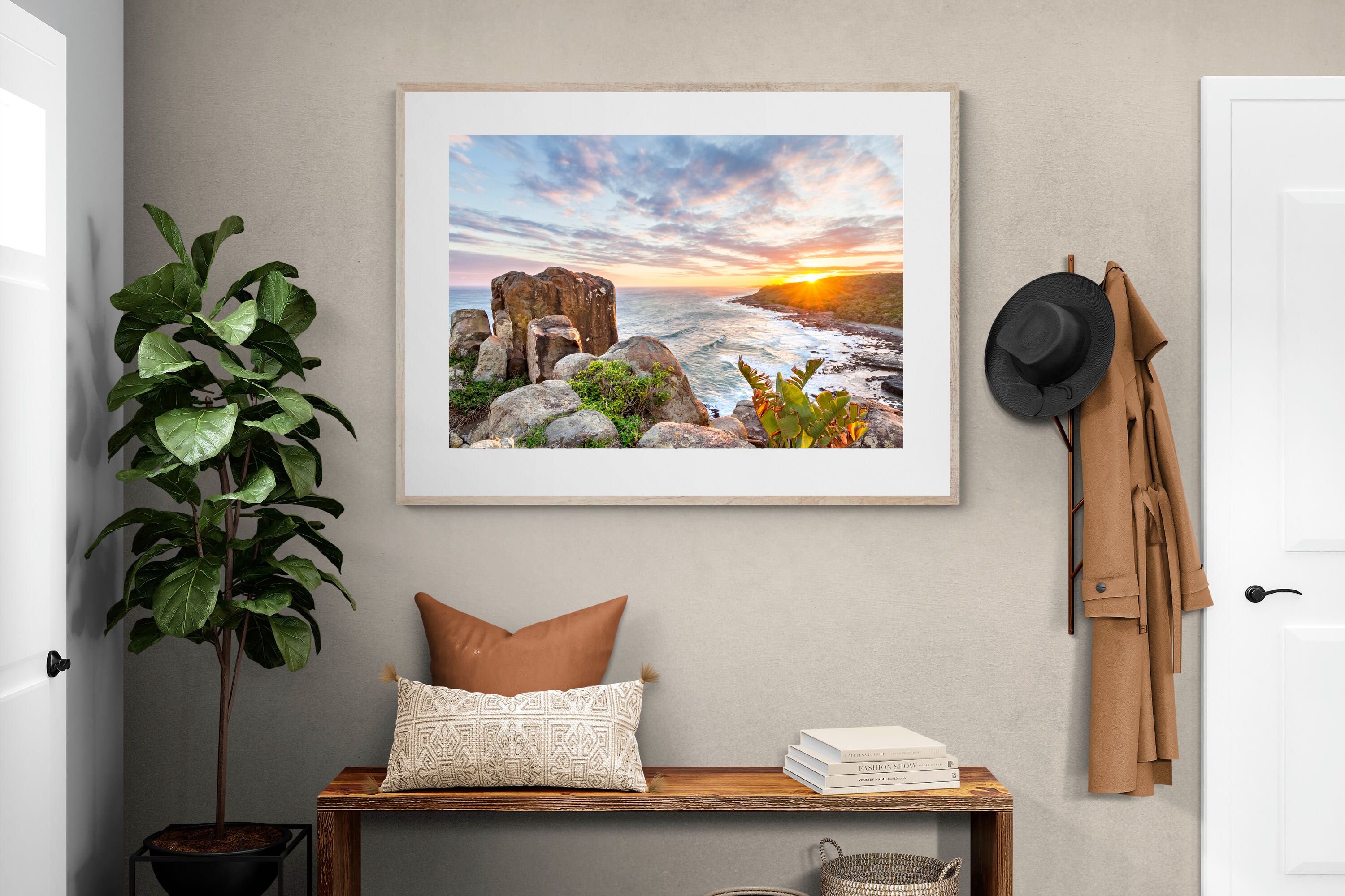 Pixalot Sunrise Over Rocky Bluff