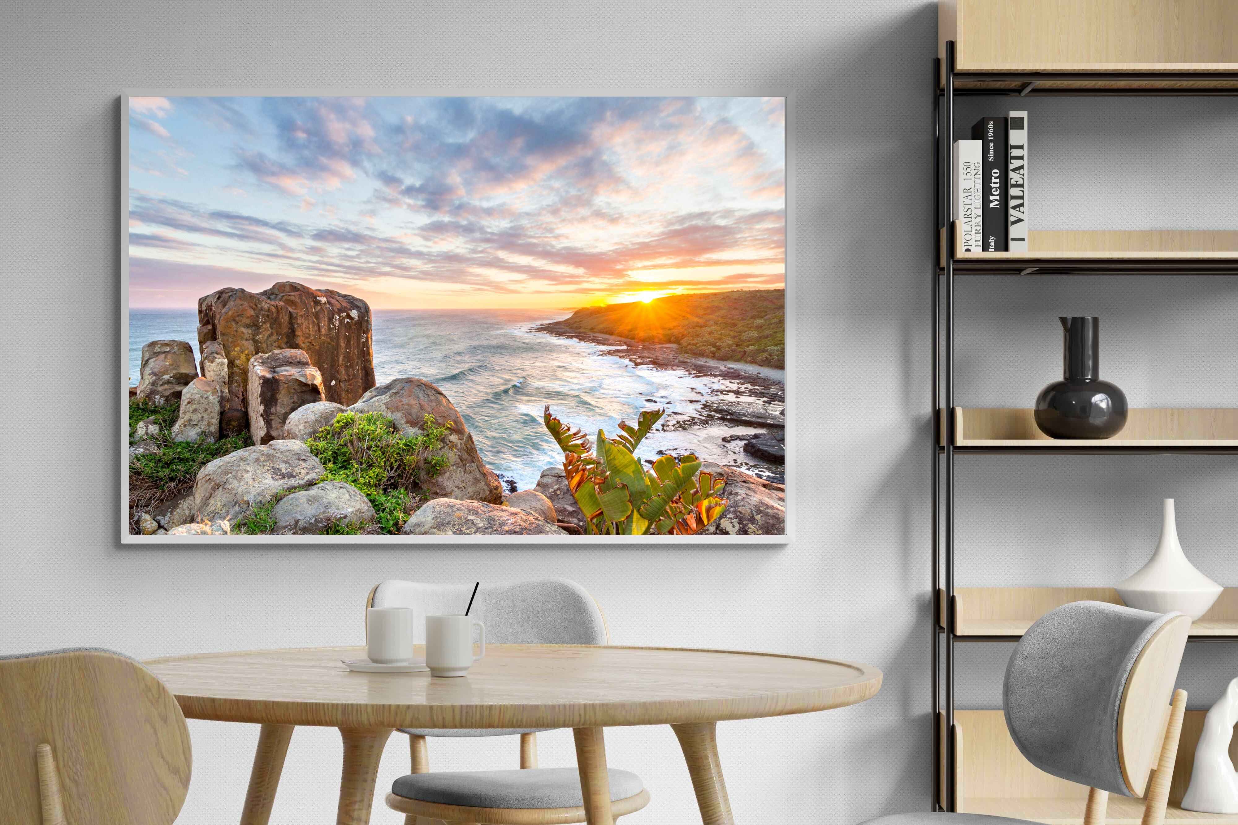 Pixalot Sunrise Over Rocky Bluff