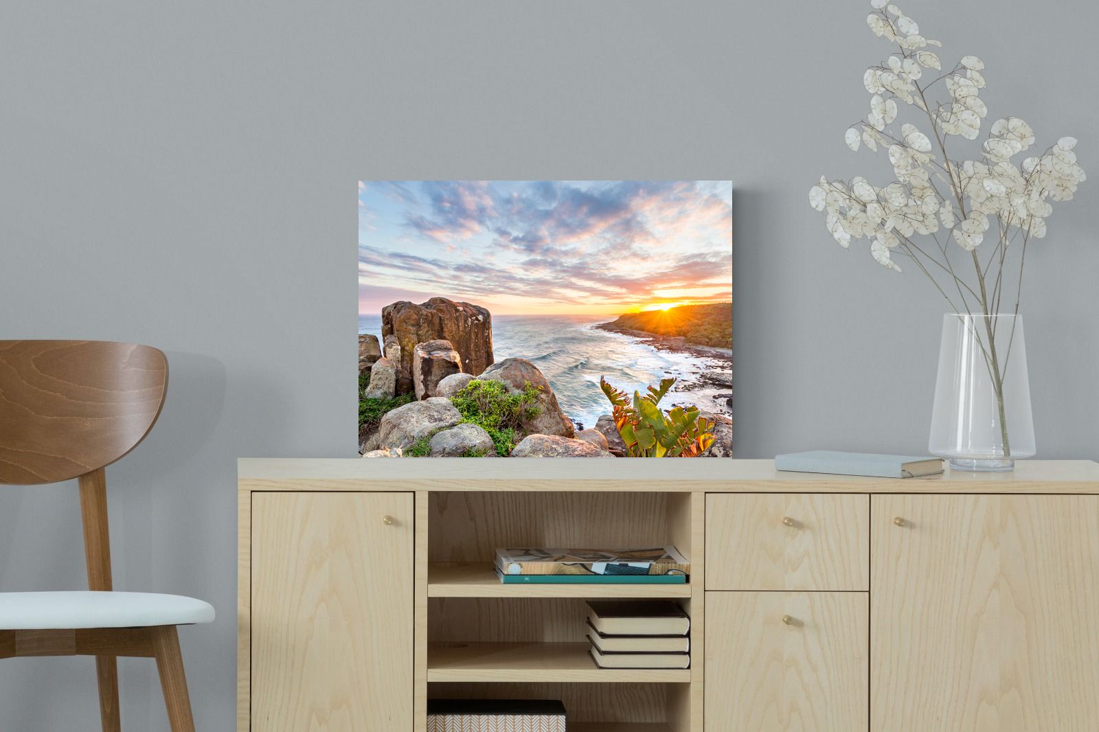 Pixalot Sunrise Over Rocky Bluff