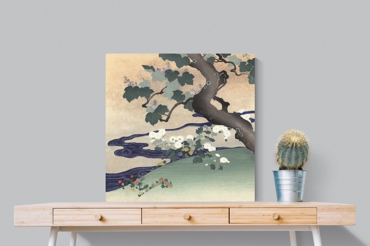 Pixalot Tree and Chrysanthemums