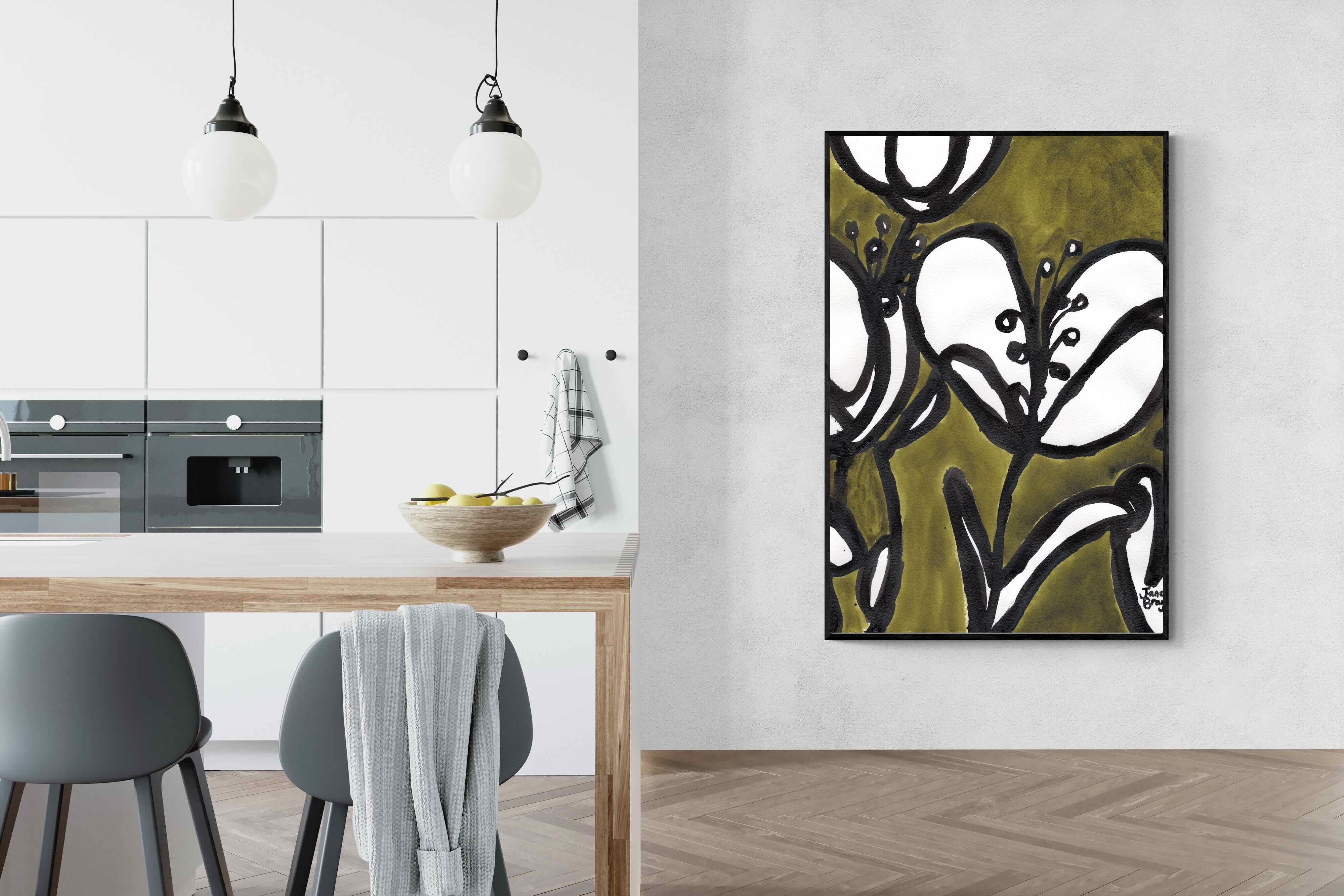 Pixalot Tulips In Moss Green