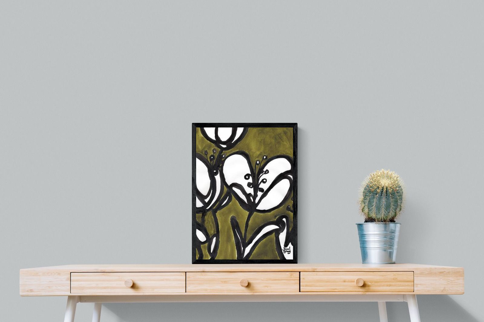 Pixalot Tulips In Moss Green