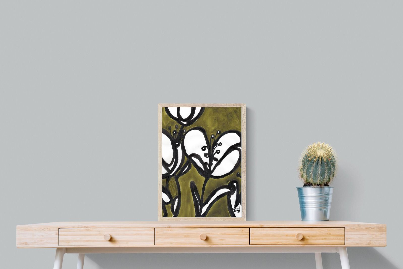 Pixalot Tulips In Moss Green