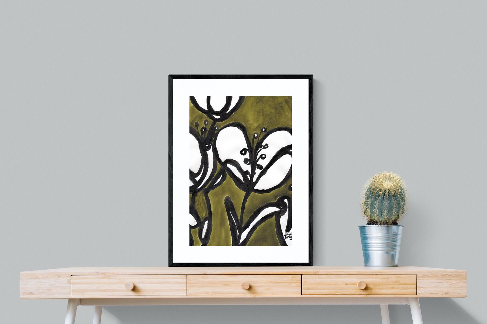 Pixalot Tulips In Moss Green