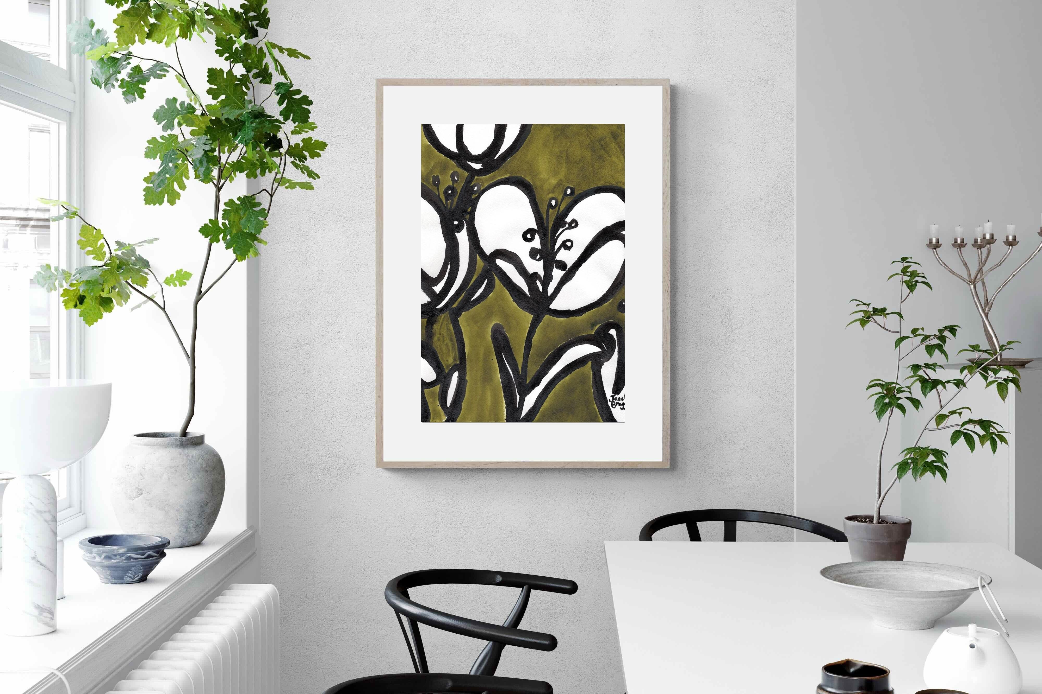 Pixalot Tulips In Moss Green