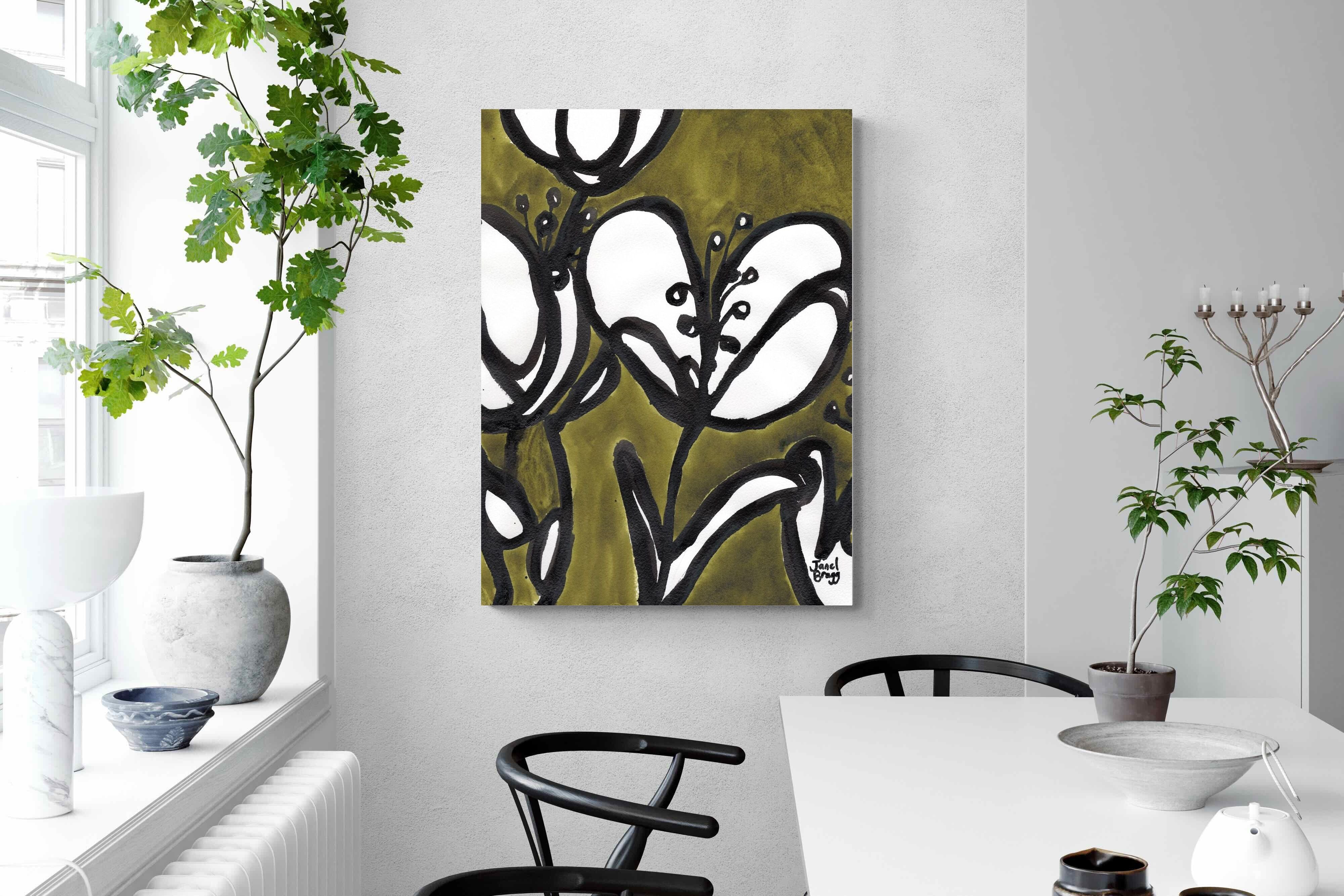 Pixalot Tulips In Moss Green