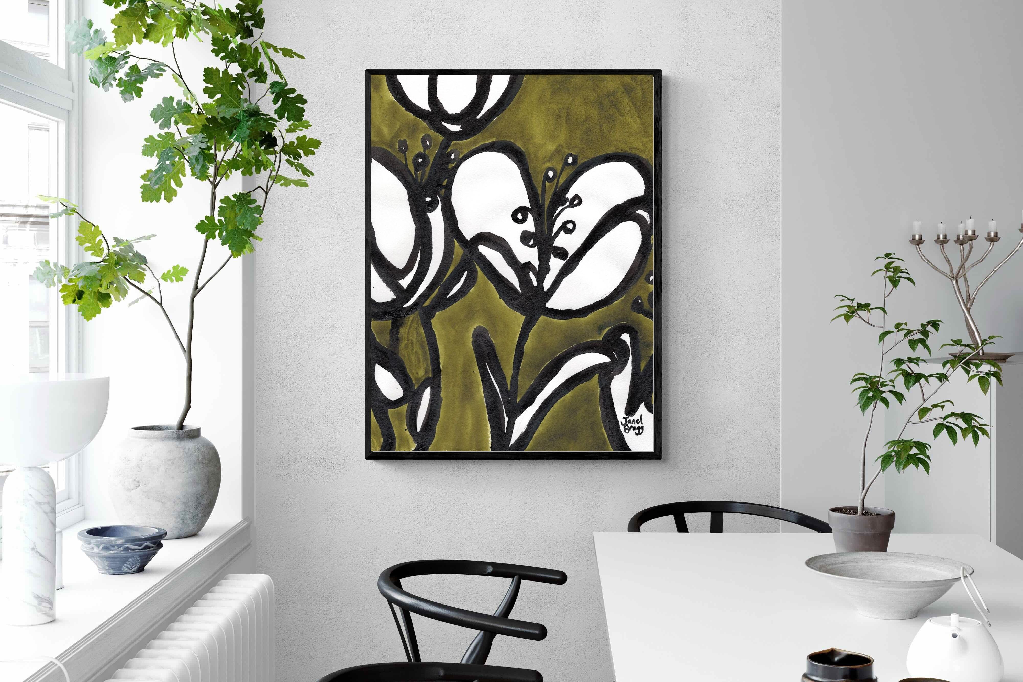 Pixalot Tulips In Moss Green