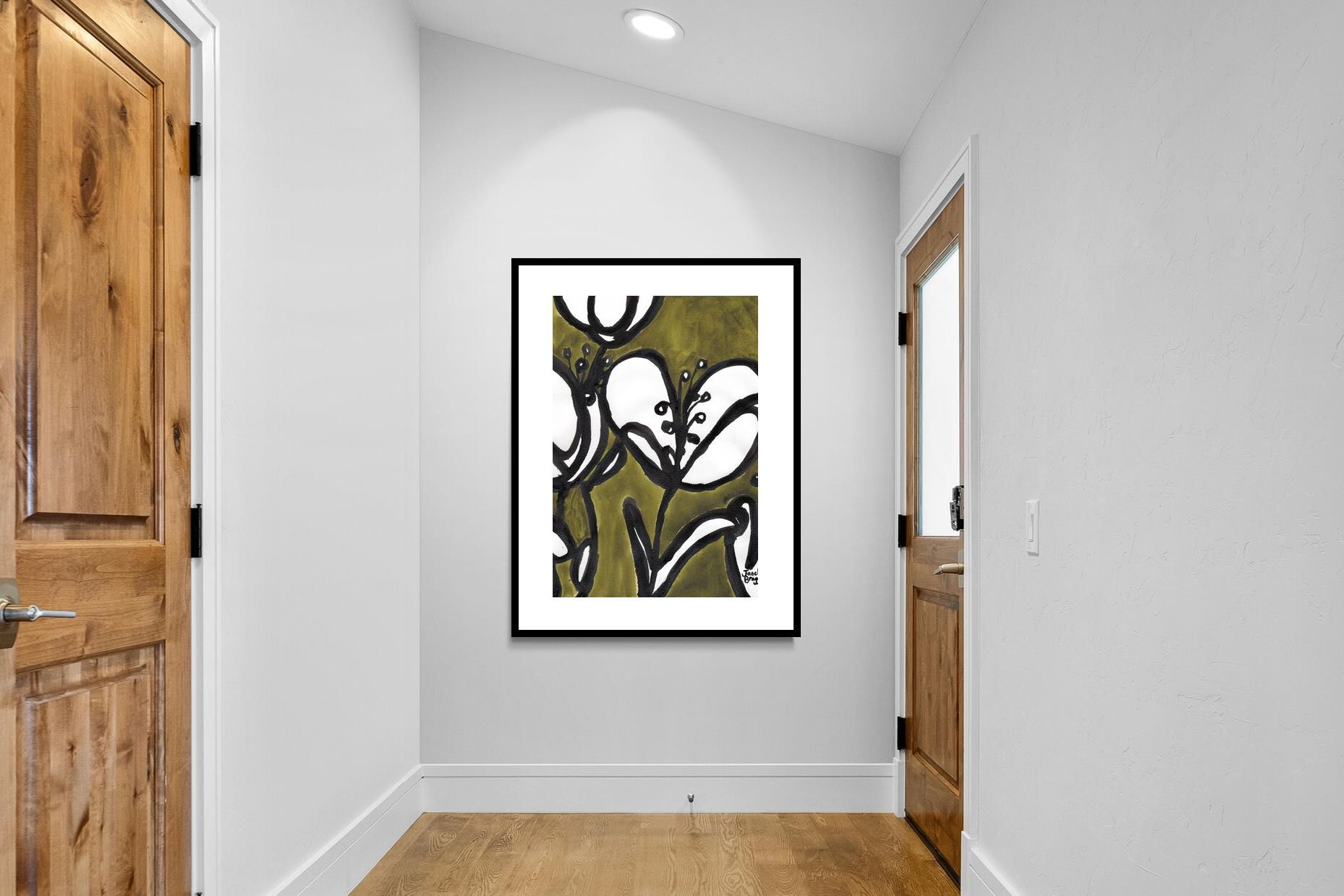 Pixalot Tulips In Moss Green