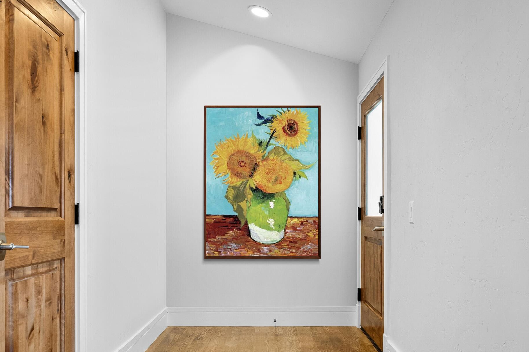 Pixalot Vase with Three Sunflowers