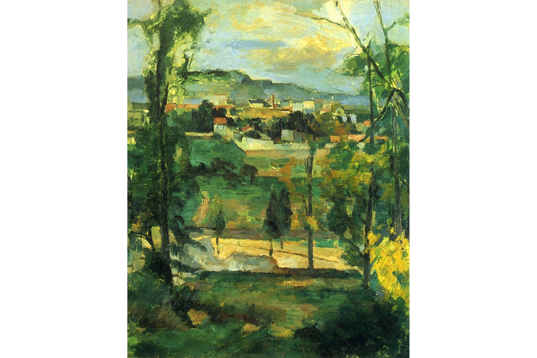 Village Behind Trees