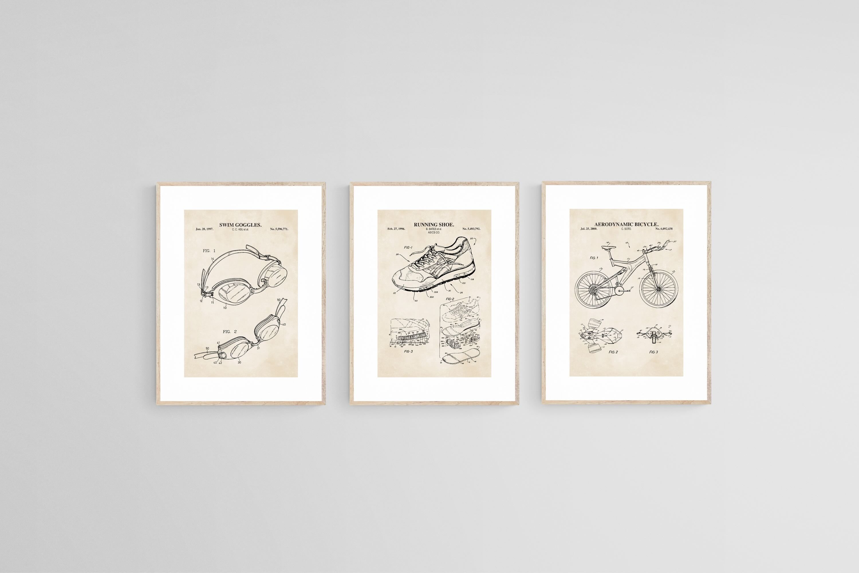 Vintage Triathlon Diagrams