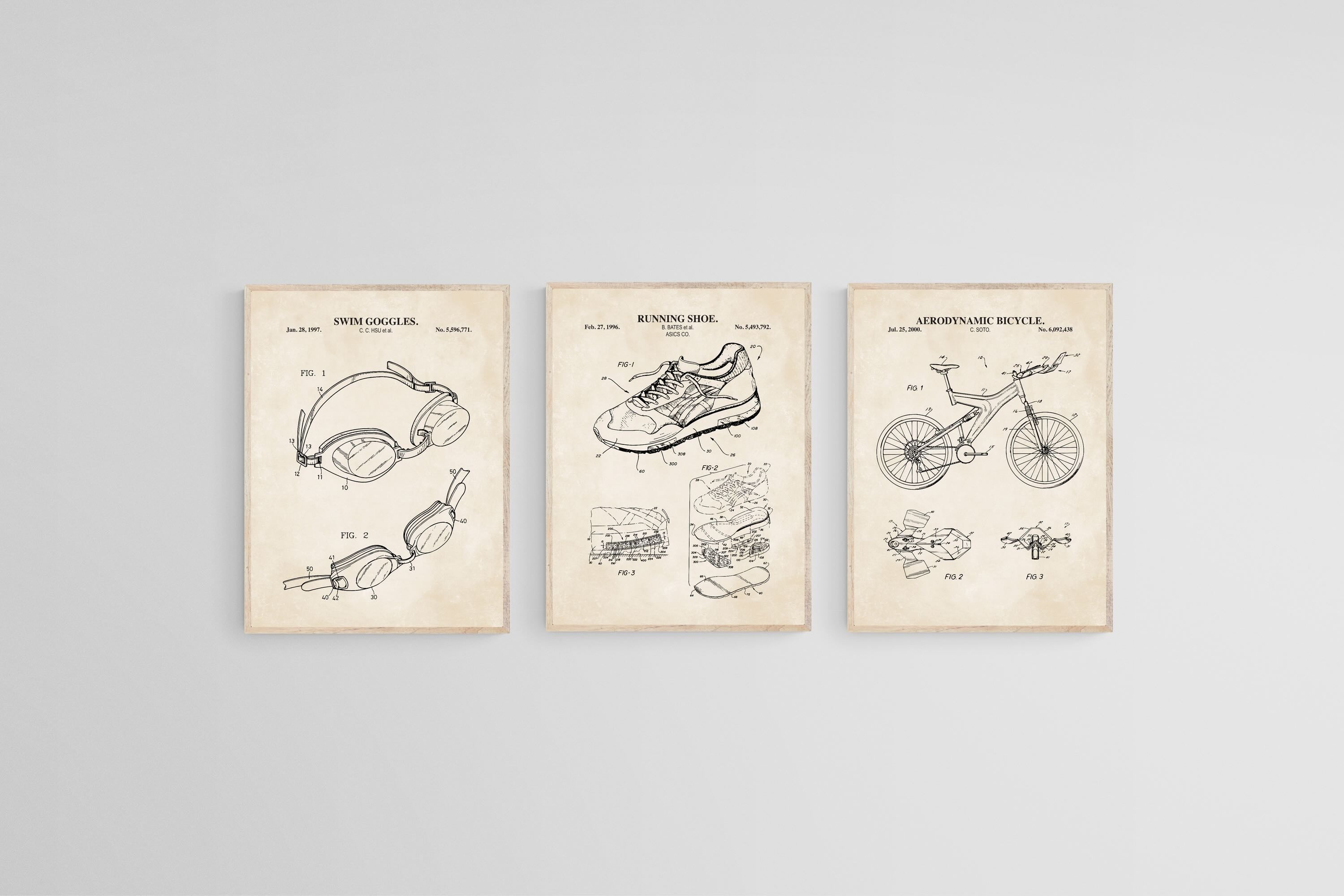 Vintage Triathlon Diagrams
