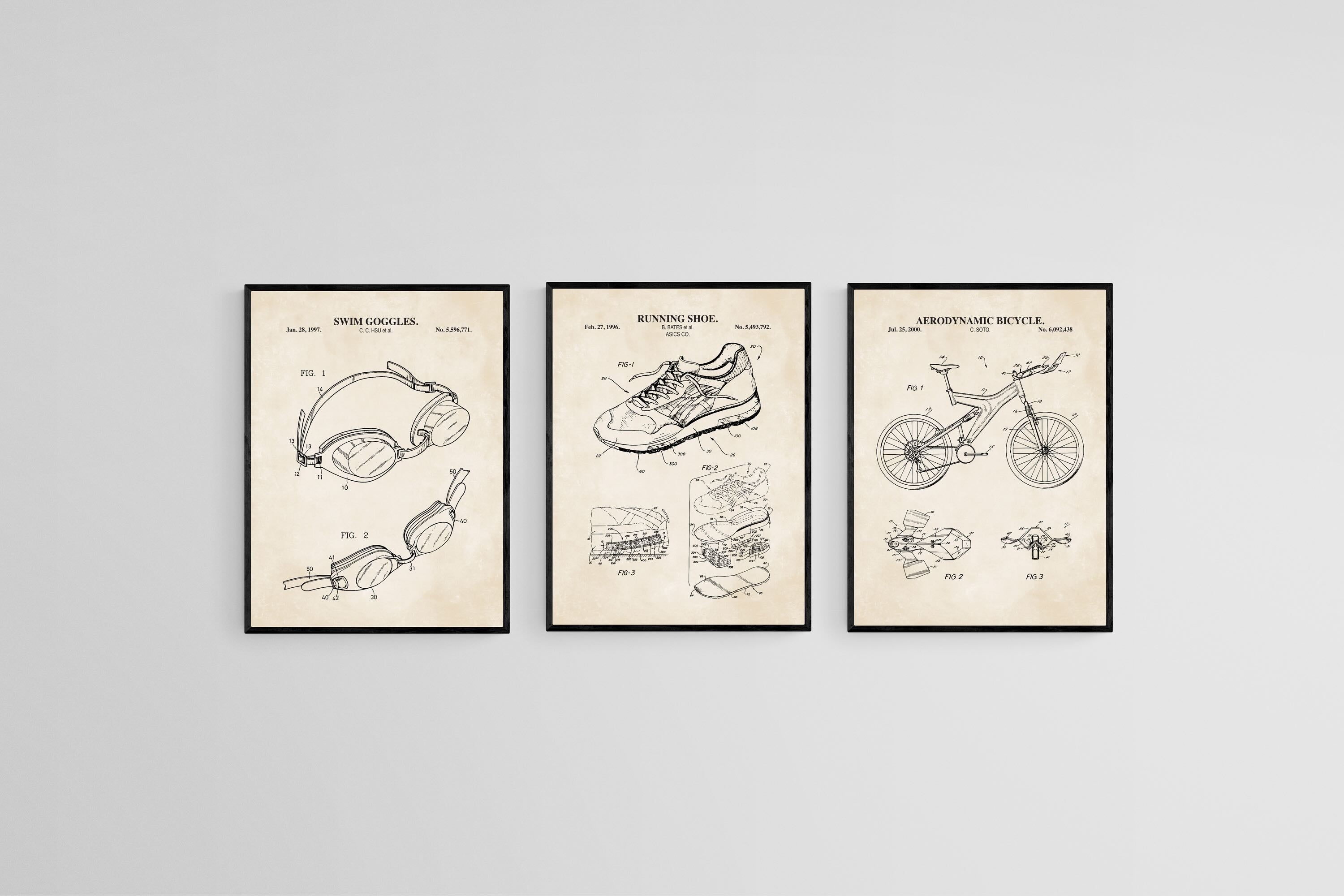 Vintage Triathlon Diagrams