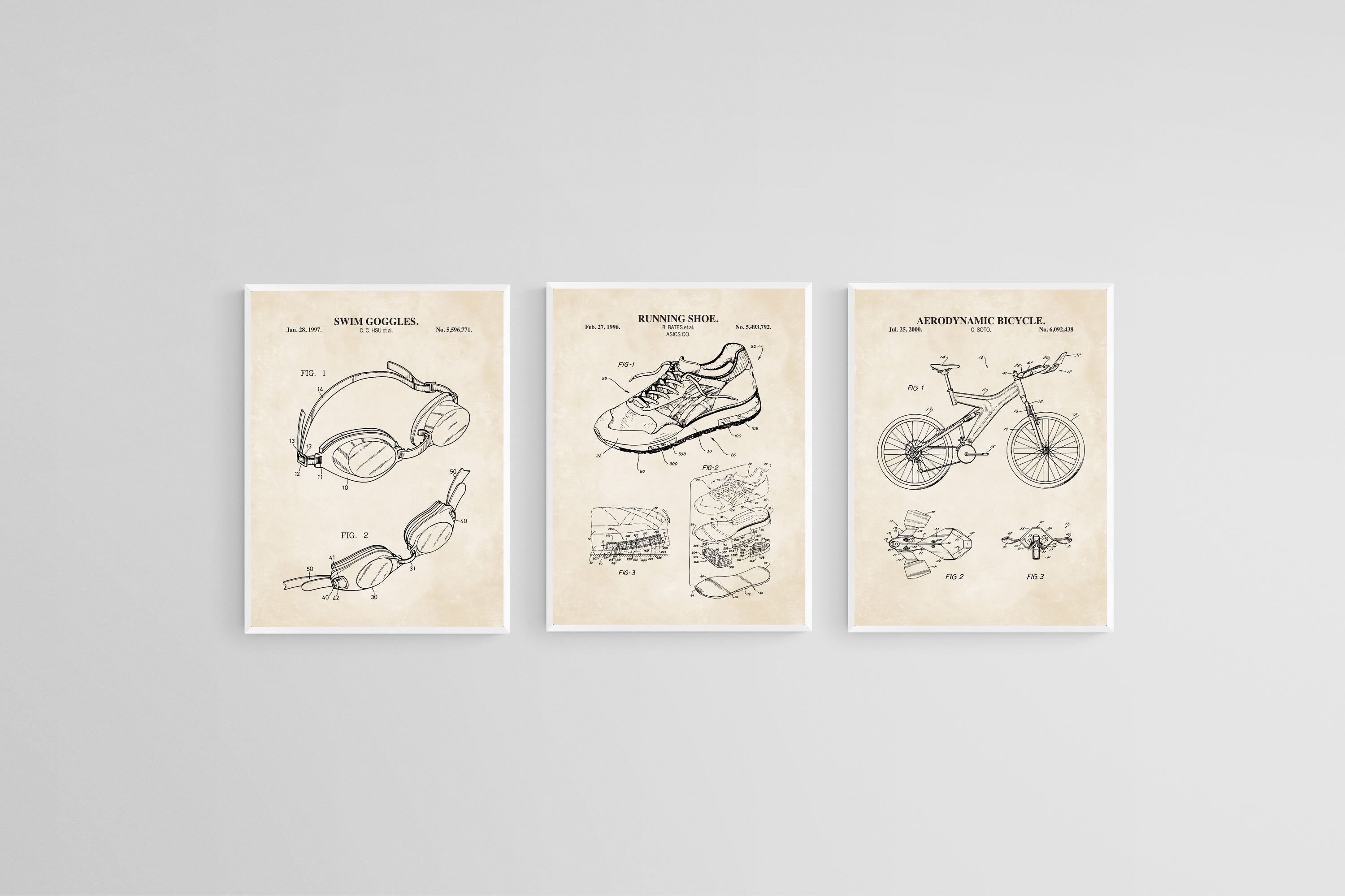 Vintage Triathlon Diagrams