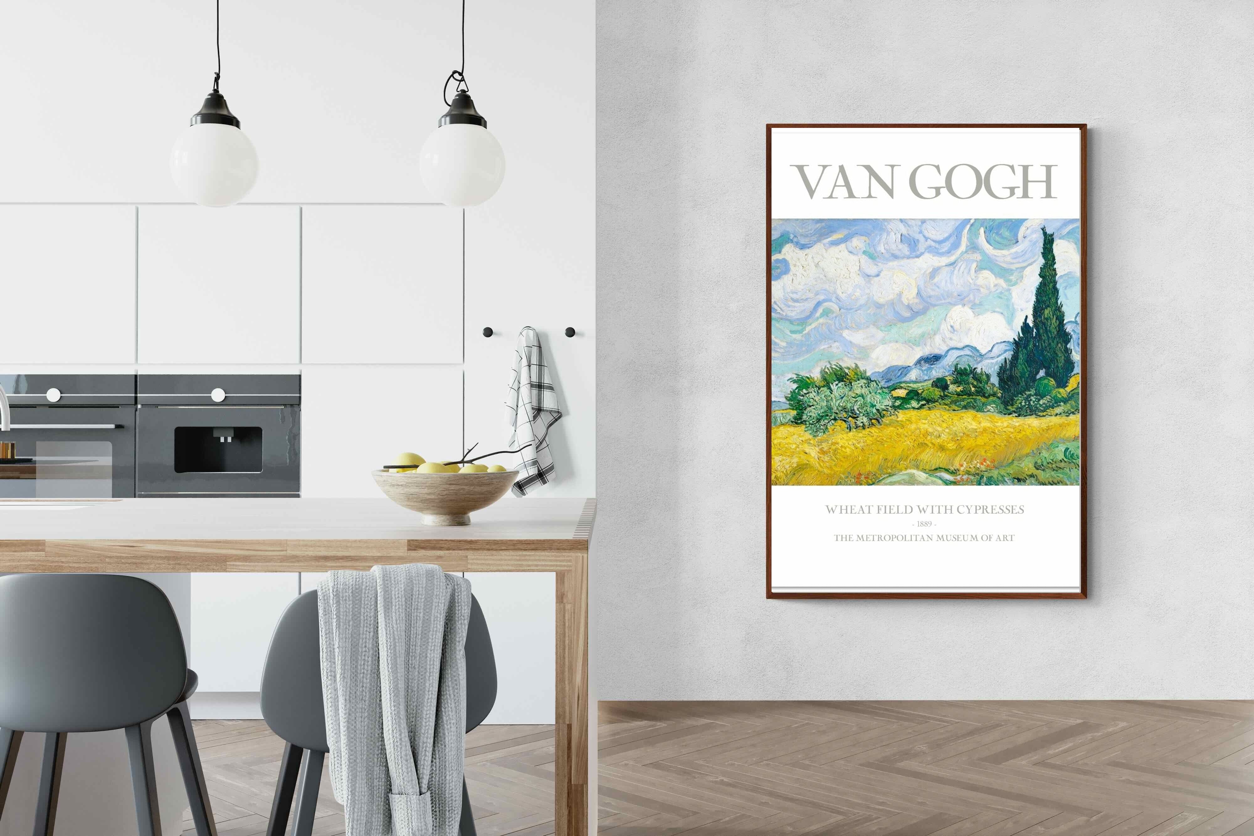 Pixalot Wheat Field With Cypresses Exhibition Poster