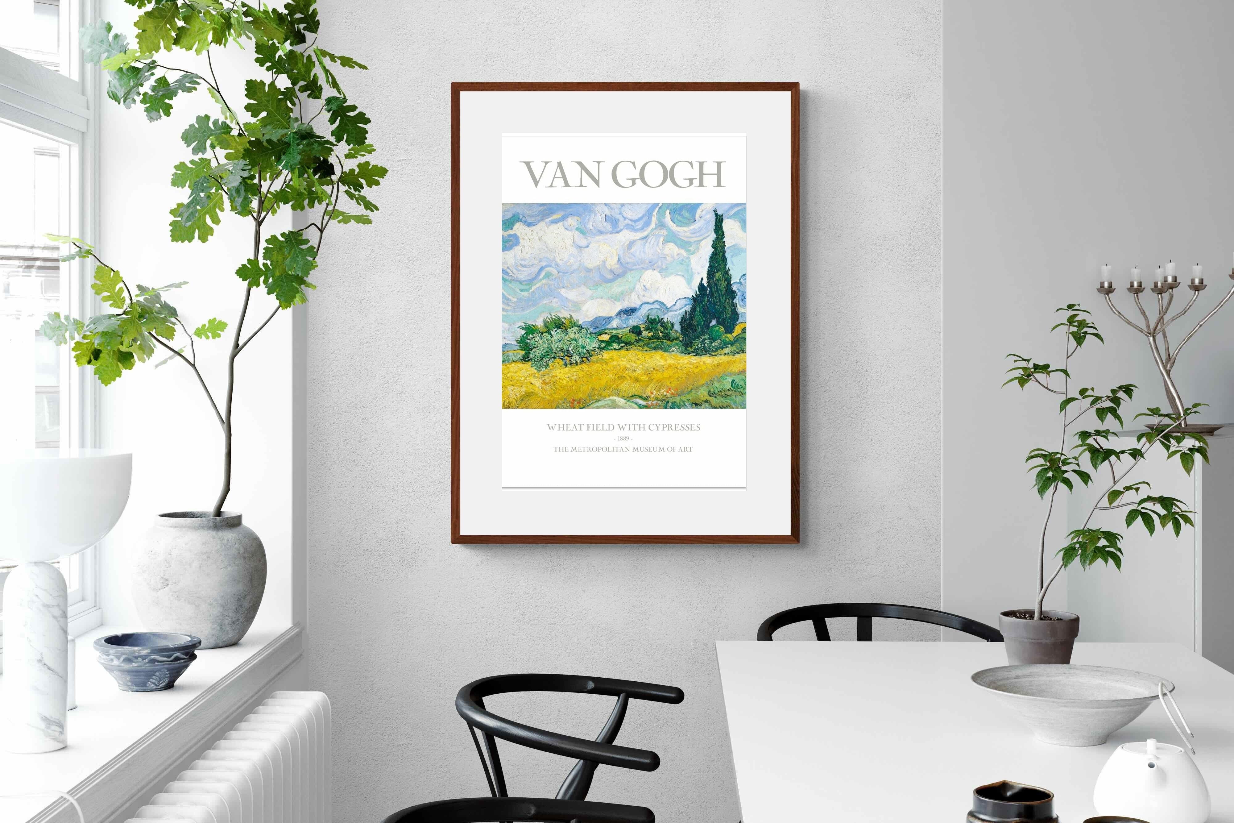 Pixalot Wheat Field With Cypresses Exhibition Poster