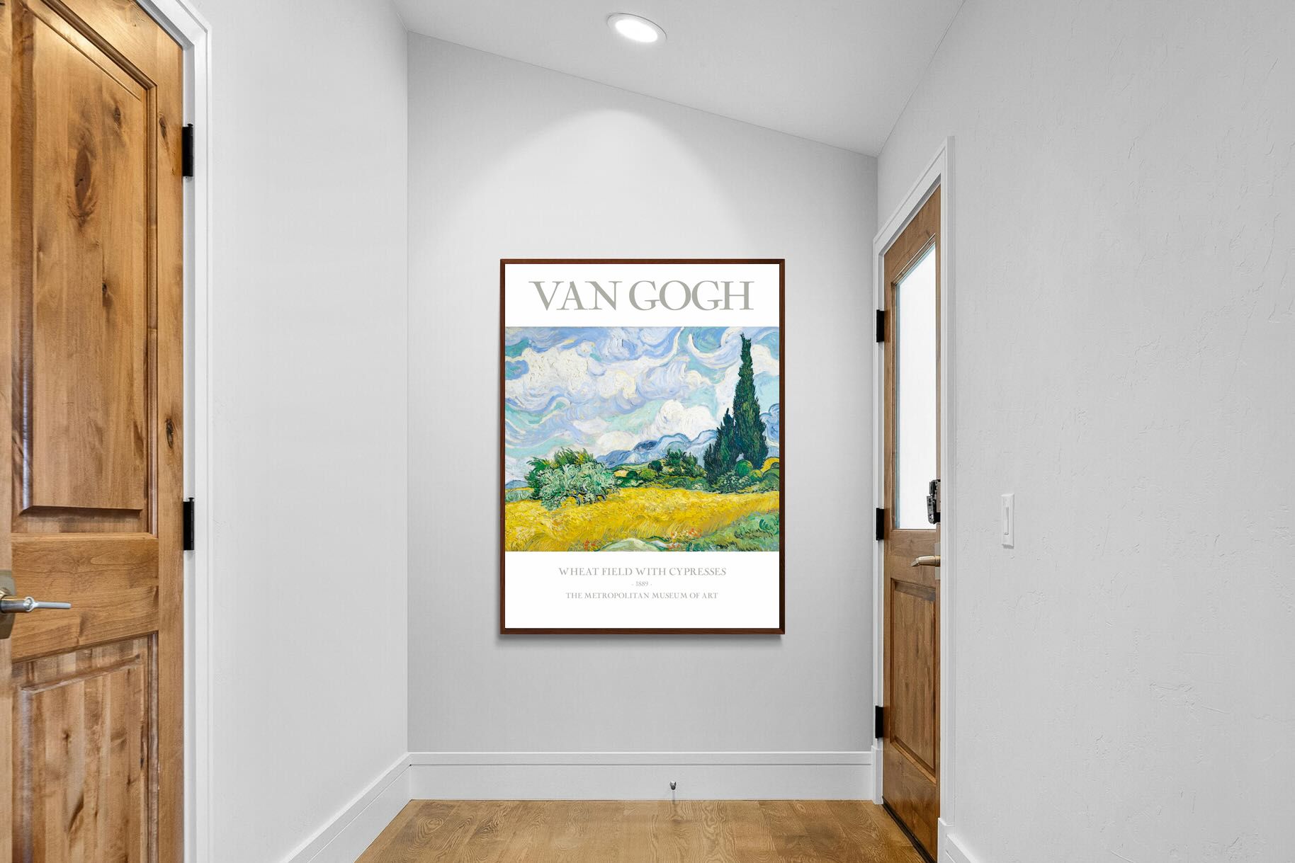 Pixalot Wheat Field With Cypresses Exhibition Poster