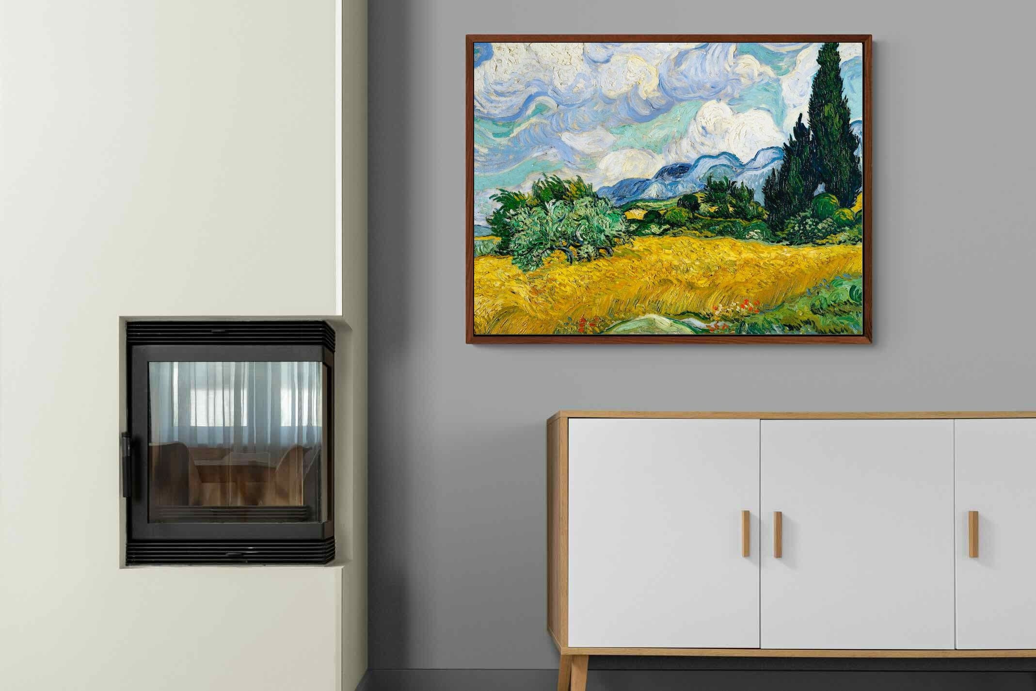 Pixalot Wheat Field with Cypresses