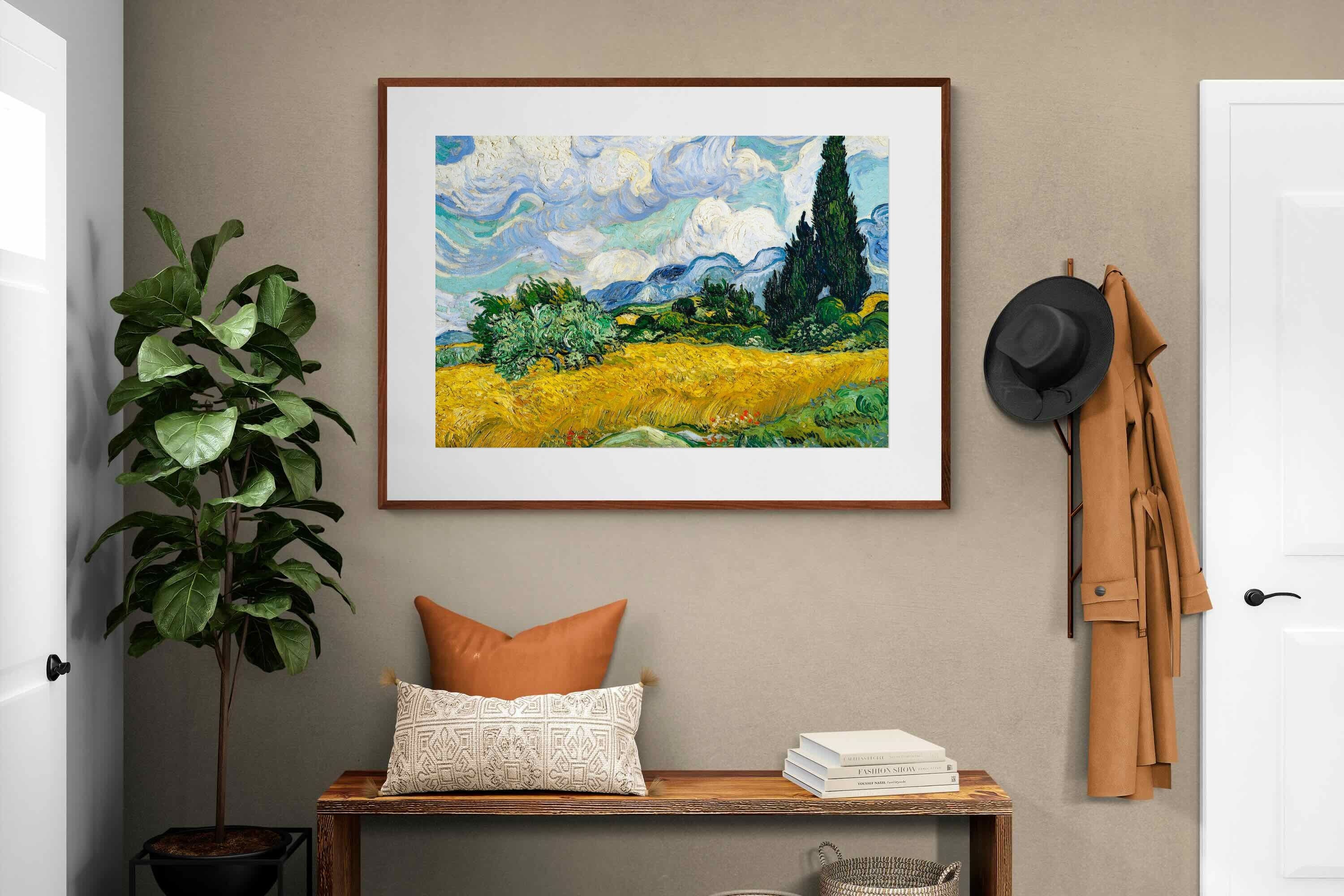 Pixalot Wheat Field with Cypresses