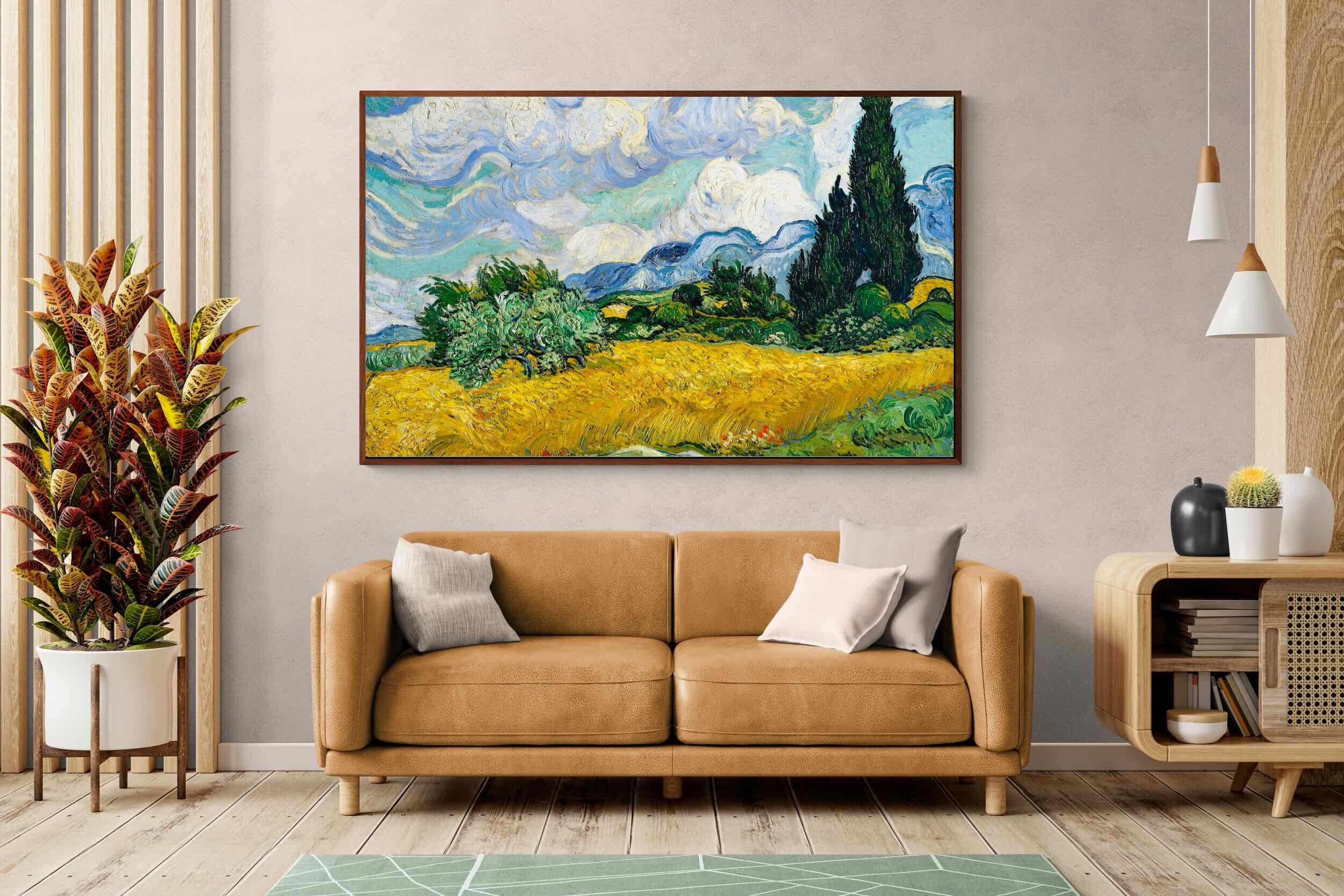 Pixalot Wheat Field with Cypresses