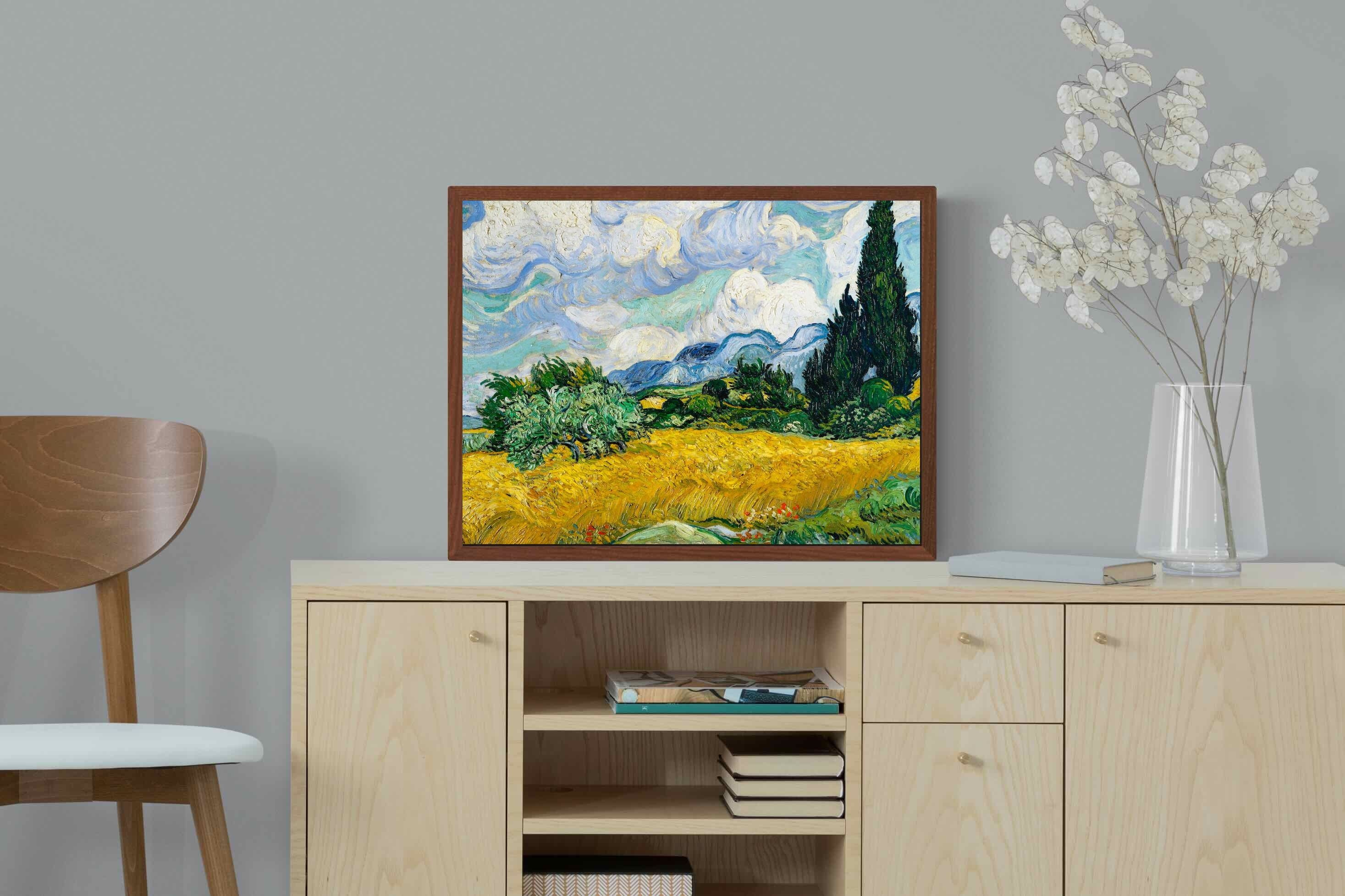 Pixalot Wheat Field with Cypresses