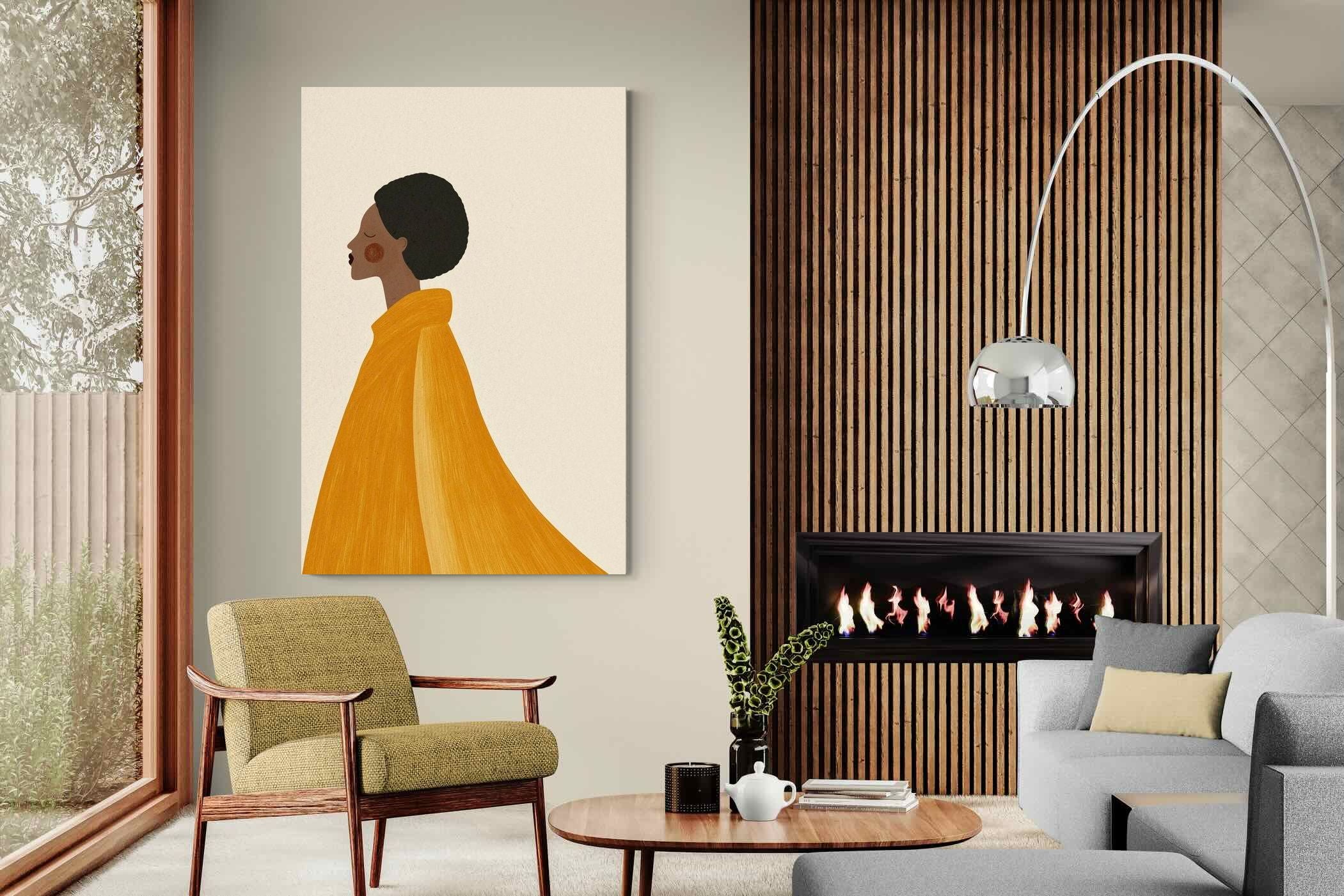 Pixalot Woman In Yellow Cape