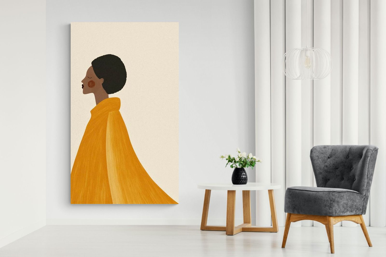 Pixalot Woman In Yellow Cape