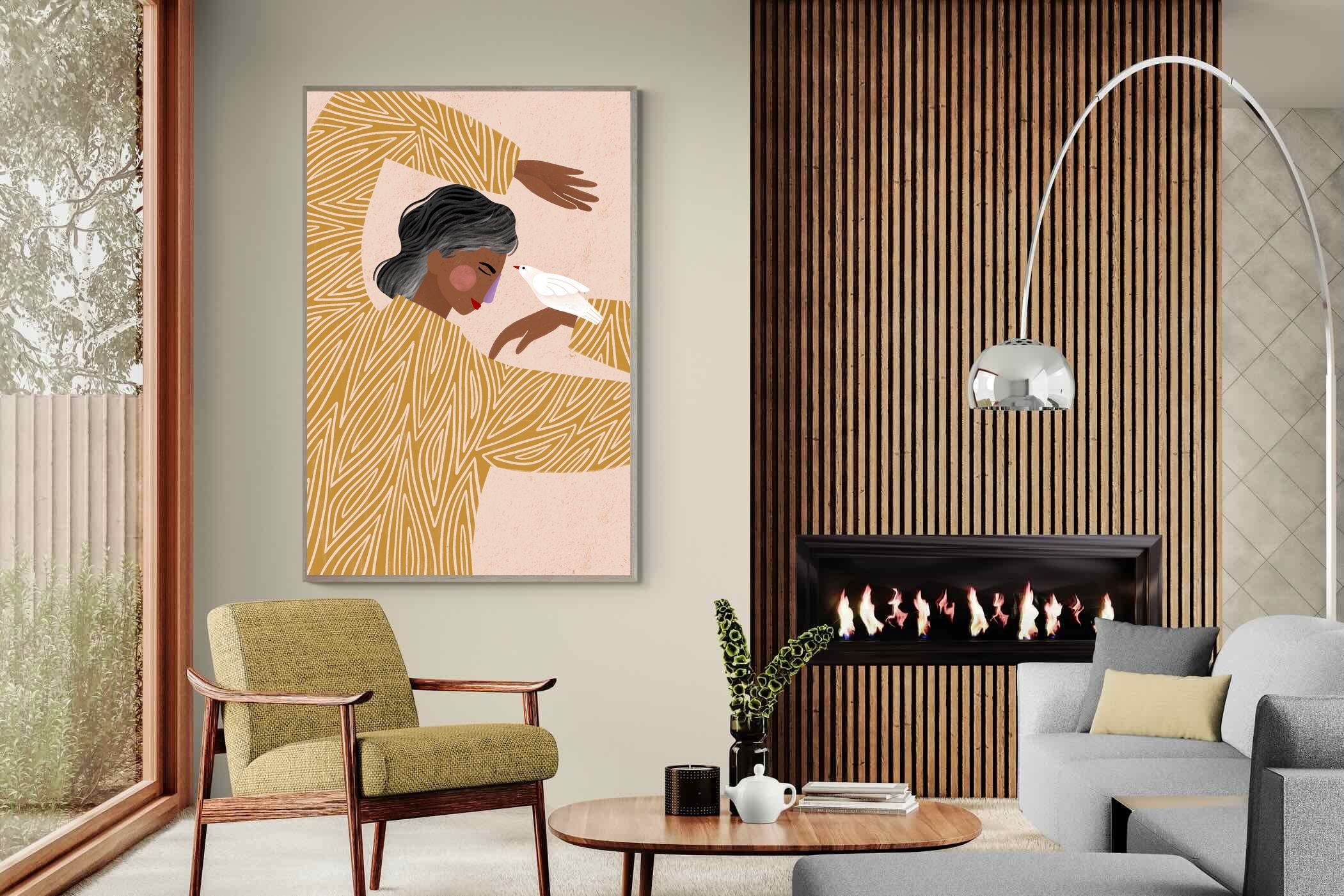 Pixalot Woman With A Bird