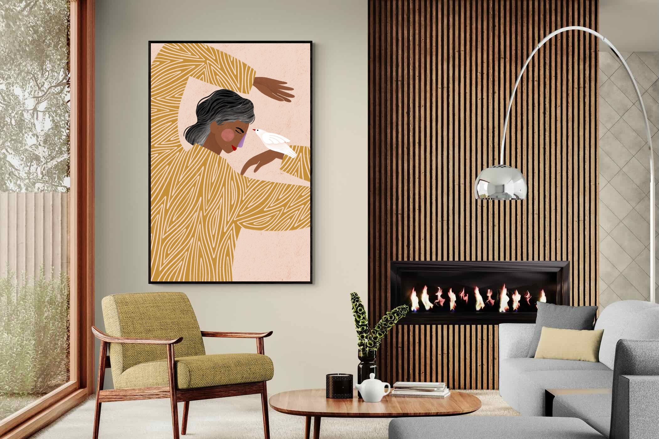 Pixalot Woman With A Bird