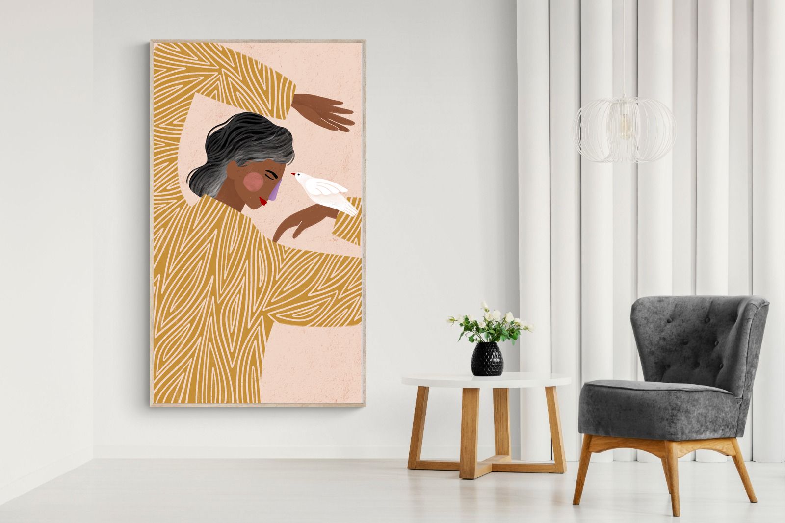 Pixalot Woman With A Bird