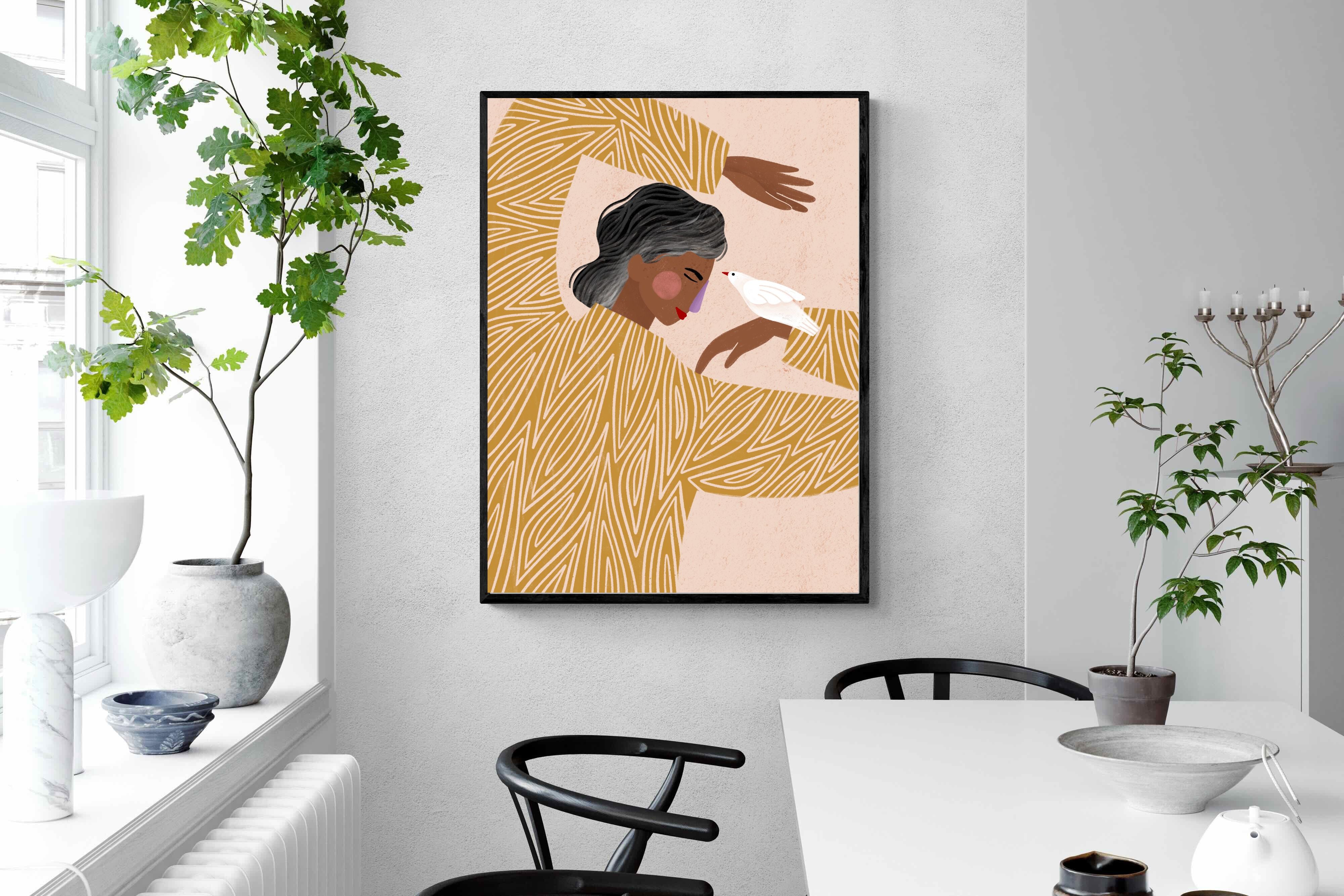 Pixalot Woman With A Bird