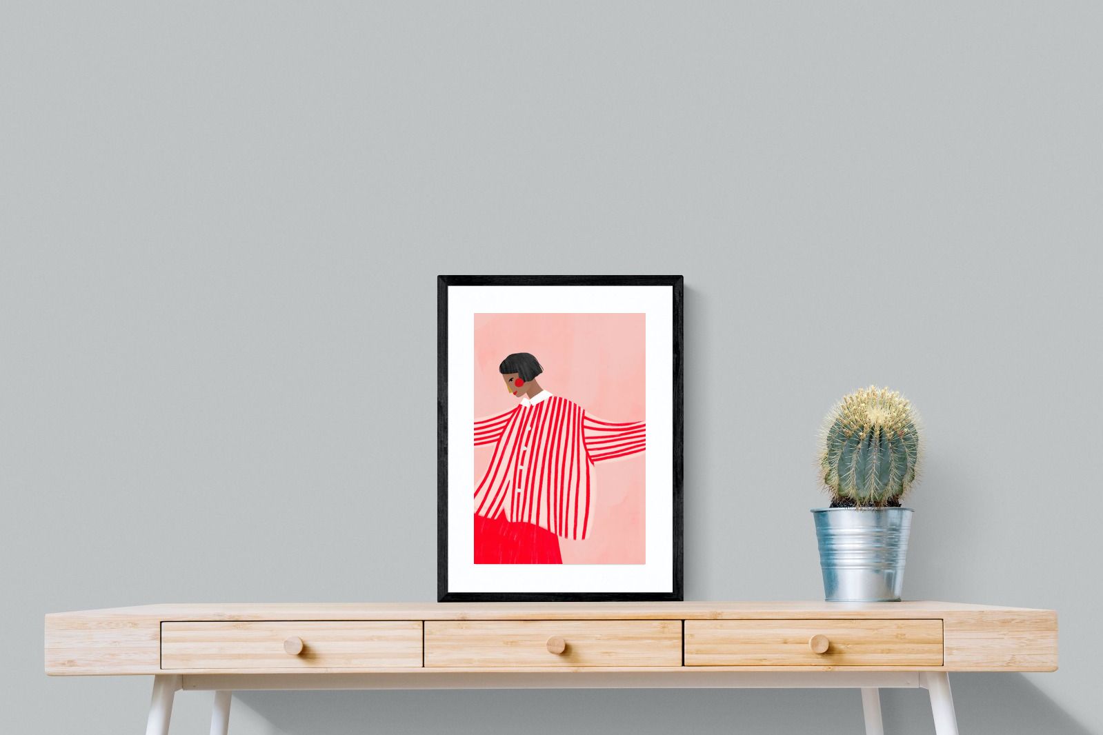 Pixalot Woman With Red Stripes