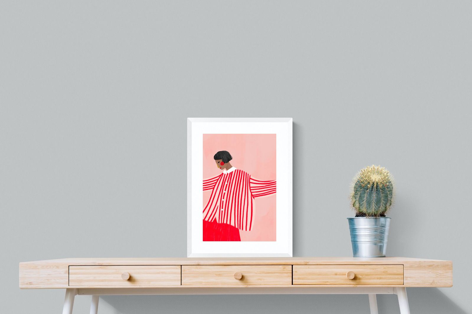 Pixalot Woman With Red Stripes