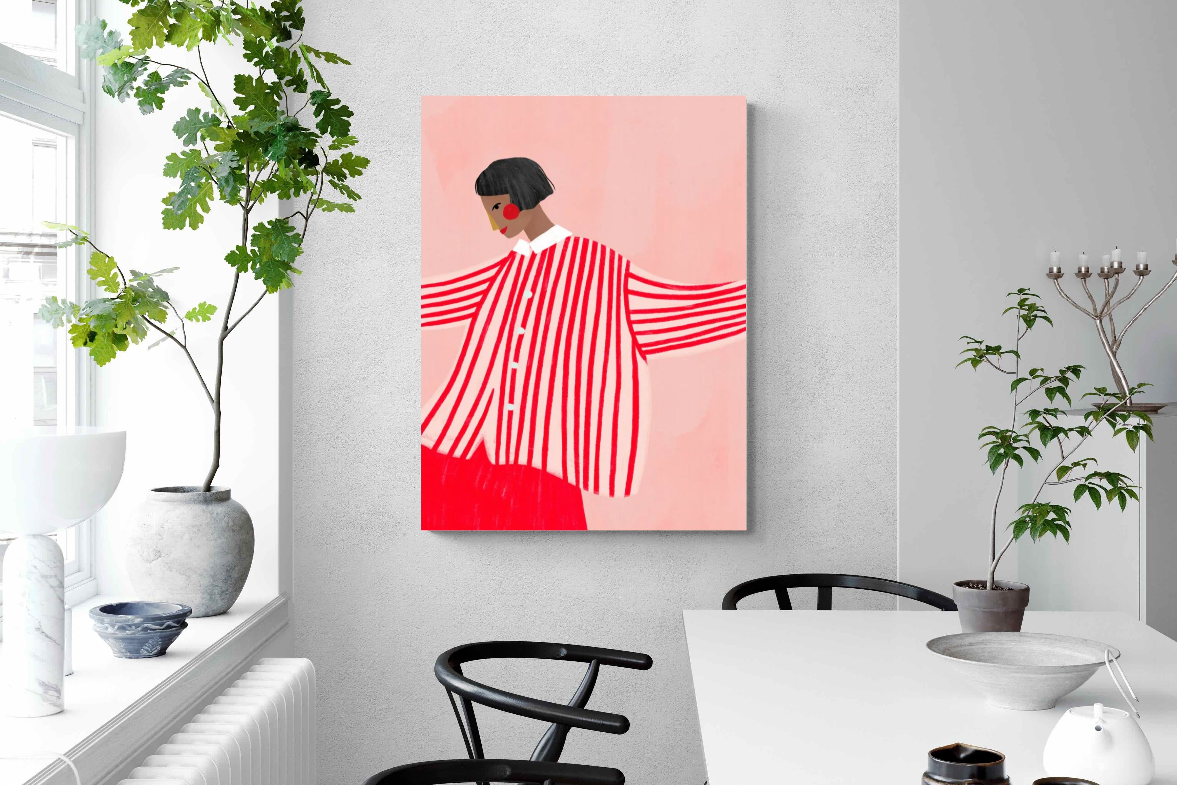 Pixalot Woman With Red Stripes