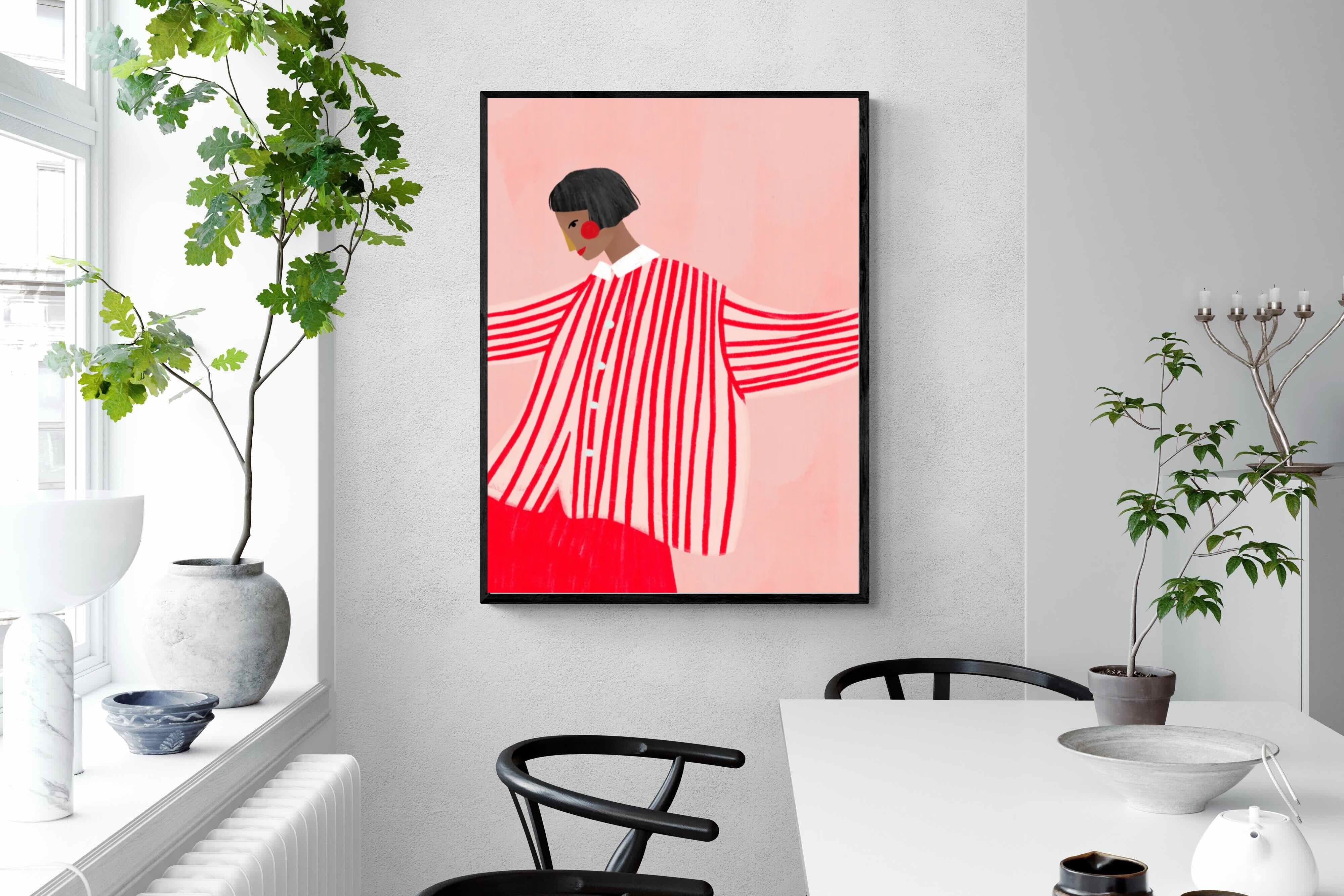 Pixalot Woman With Red Stripes