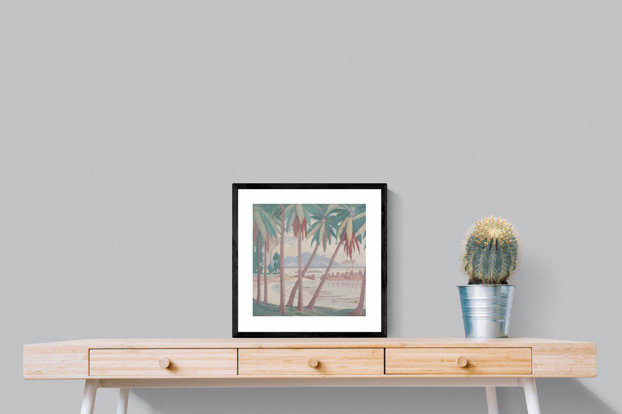 A View Across Fisherman's Cove-Wall_Art-50 x 50cm-Framed Print-Black-Pixalot