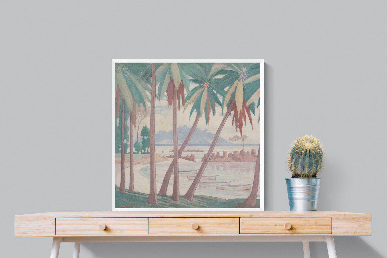 A View Across Fisherman's Cove-Wall_Art-80 x 80cm-Mounted Canvas-White-Pixalot