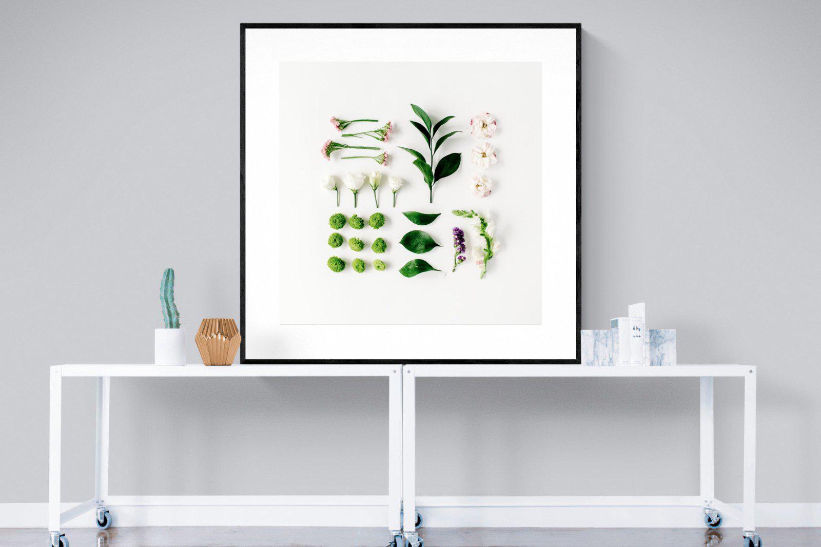 Arrangement-Wall_Art-120 x 120cm-Framed Print-Black-Pixalot
