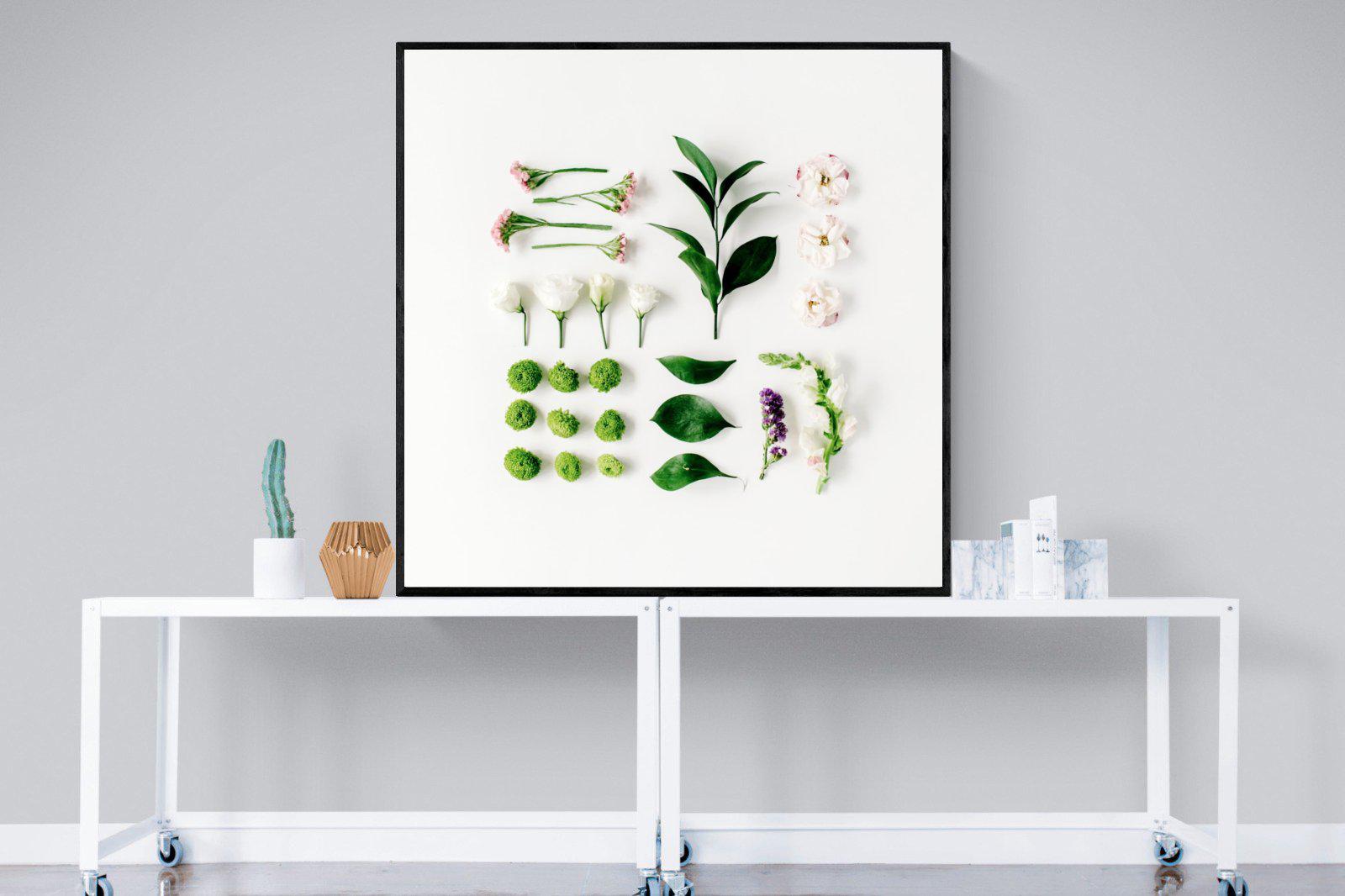 Arrangement-Wall_Art-120 x 120cm-Mounted Canvas-Black-Pixalot