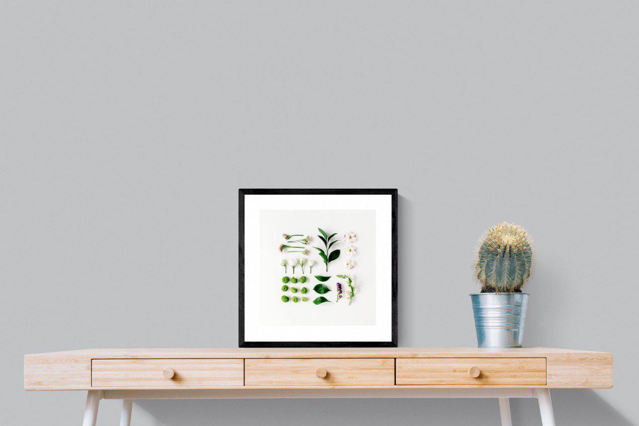Arrangement-Wall_Art-50 x 50cm-Framed Print-Black-Pixalot